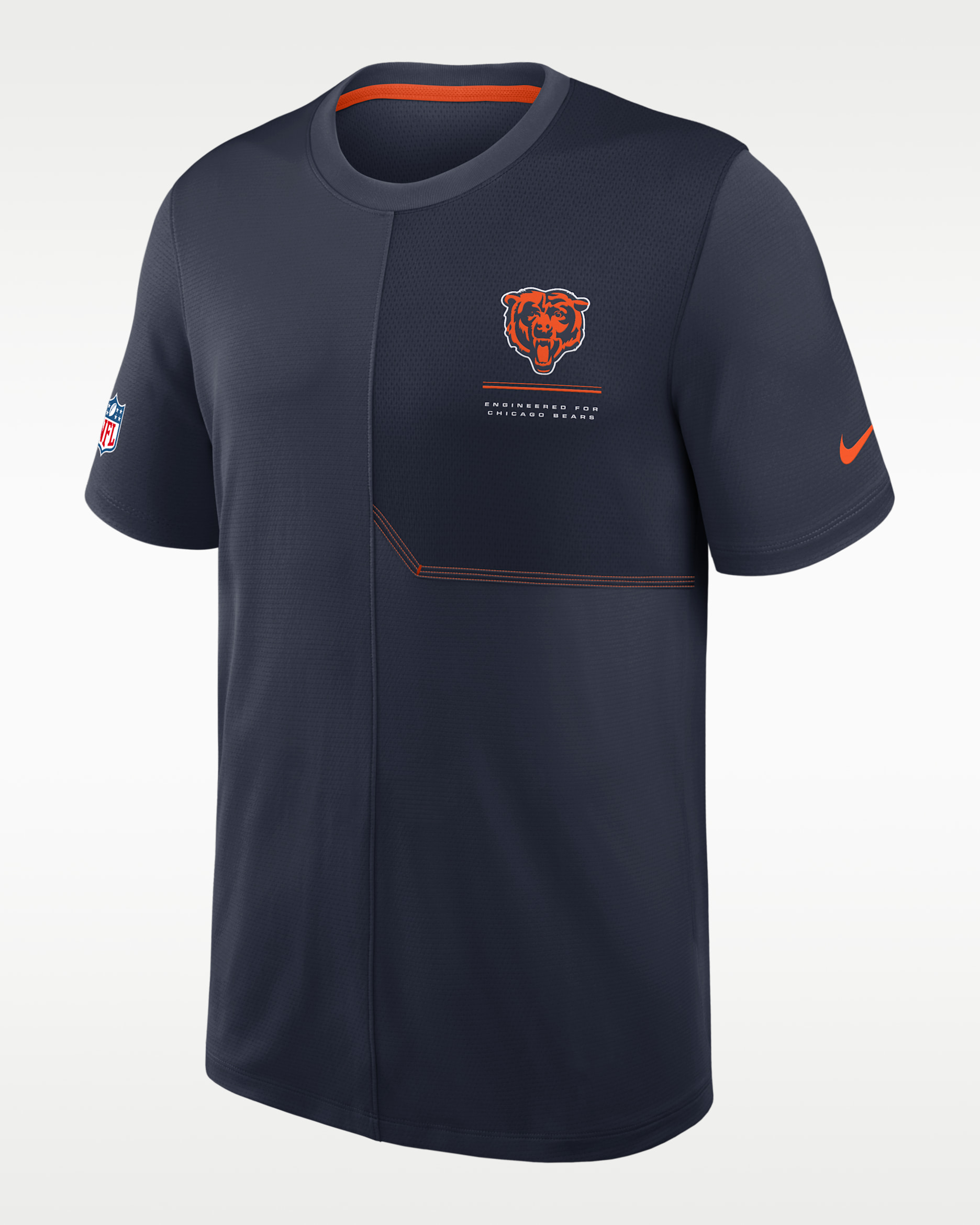 Chicago Bears Sideline Coach Men's Nike Dri-FIT NFL Top - Marine