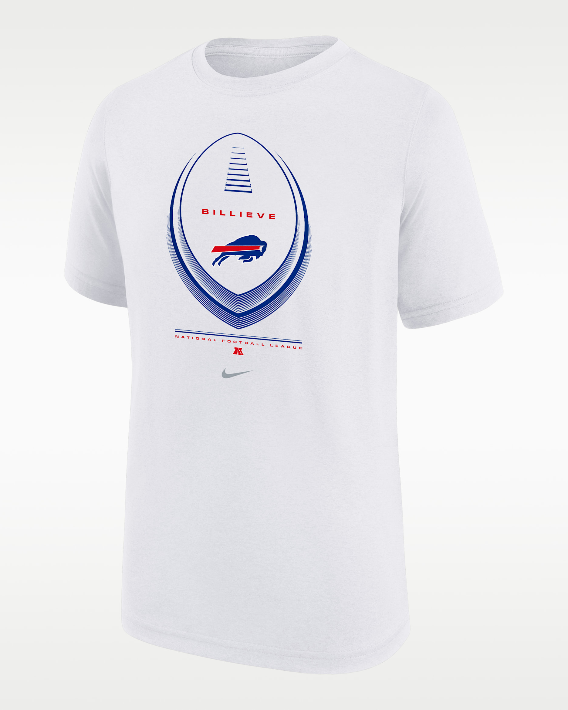Playera Nike Dri-FIT de la NFL para niños talla grande Buffalo Bills Icon Legend Edition - Blanco