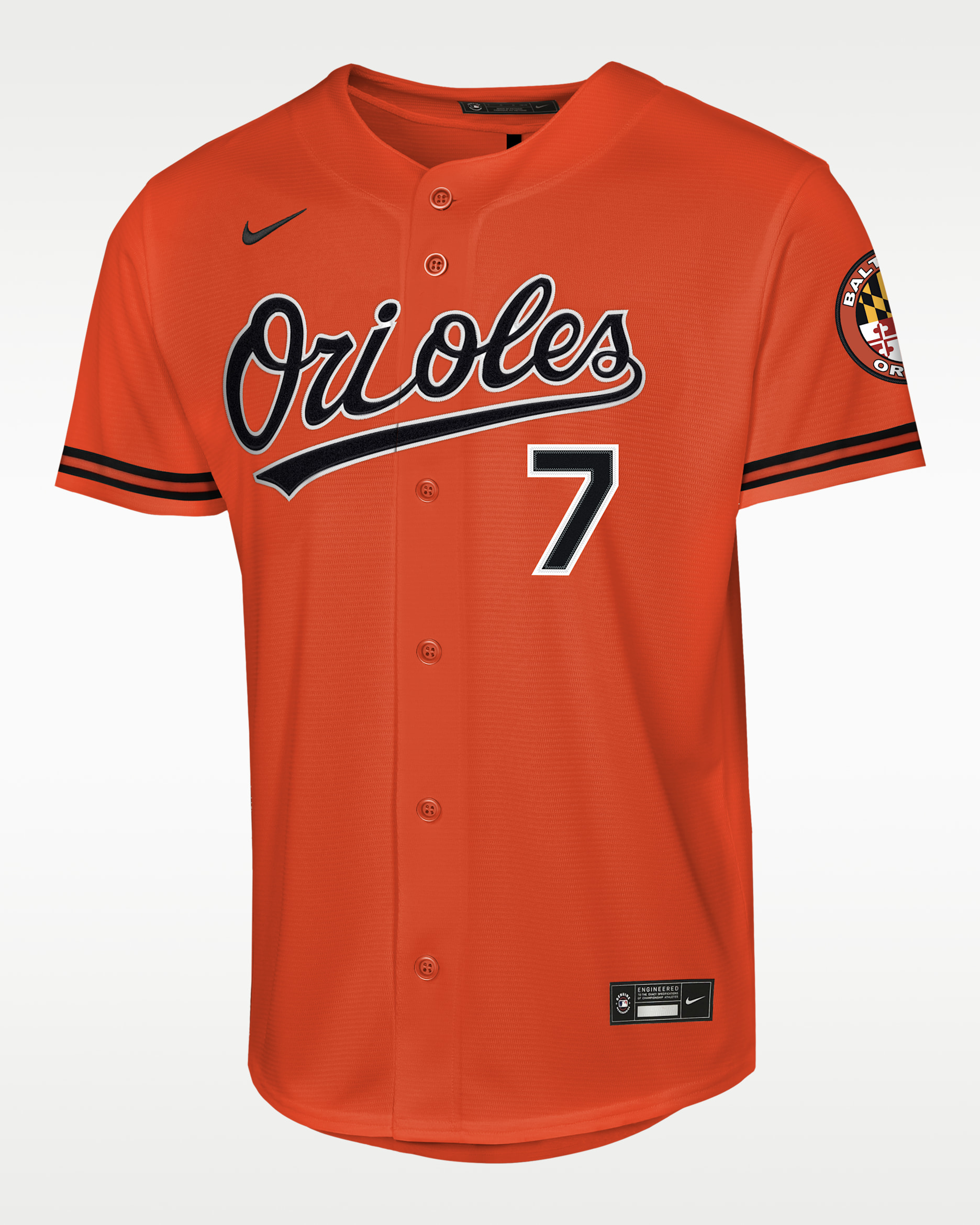 Jackson Holliday Baltimore Orioles Big Kids' Nike MLB Stadium Home Jersey - Orange
