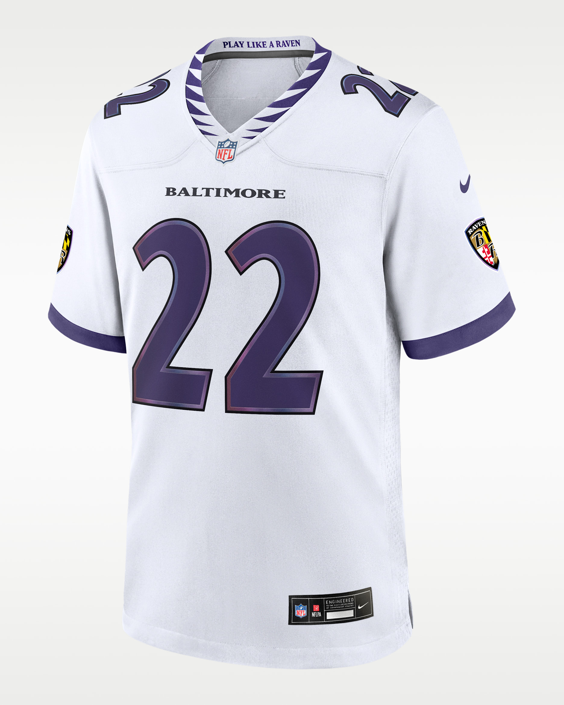Derrick Henry Baltimore Ravens Men's Nike NFL Game Jersey - White