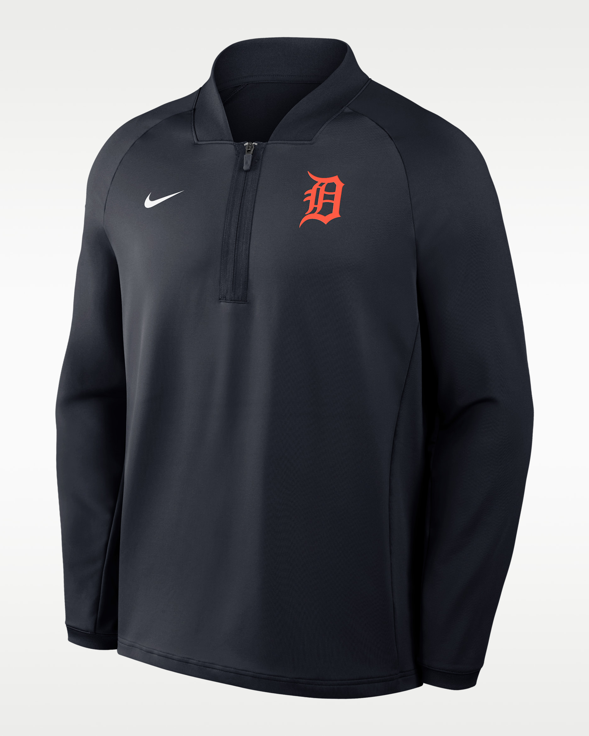 Detroit Tigers Authentic Collection Men's Nike Dri-FIT MLB 1/2-Zip Long-Sleeve Top - Navy