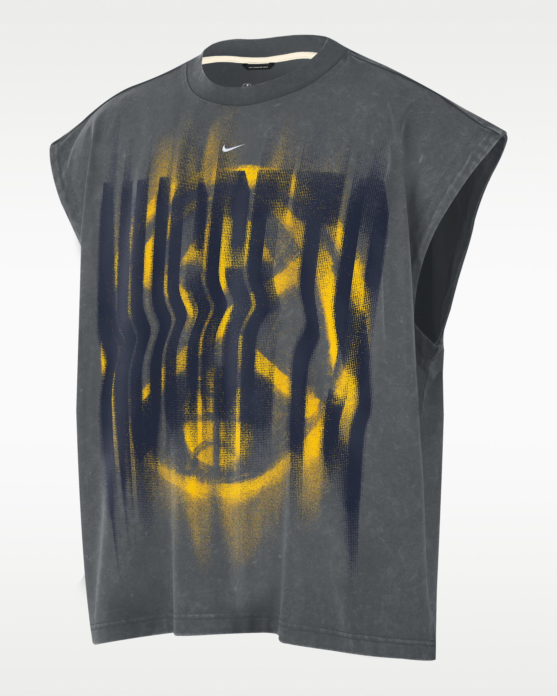 Camiseta de básquetbol sin mangas para hombre Denver Nuggets Standard Issue - Gris hierro/Blanco