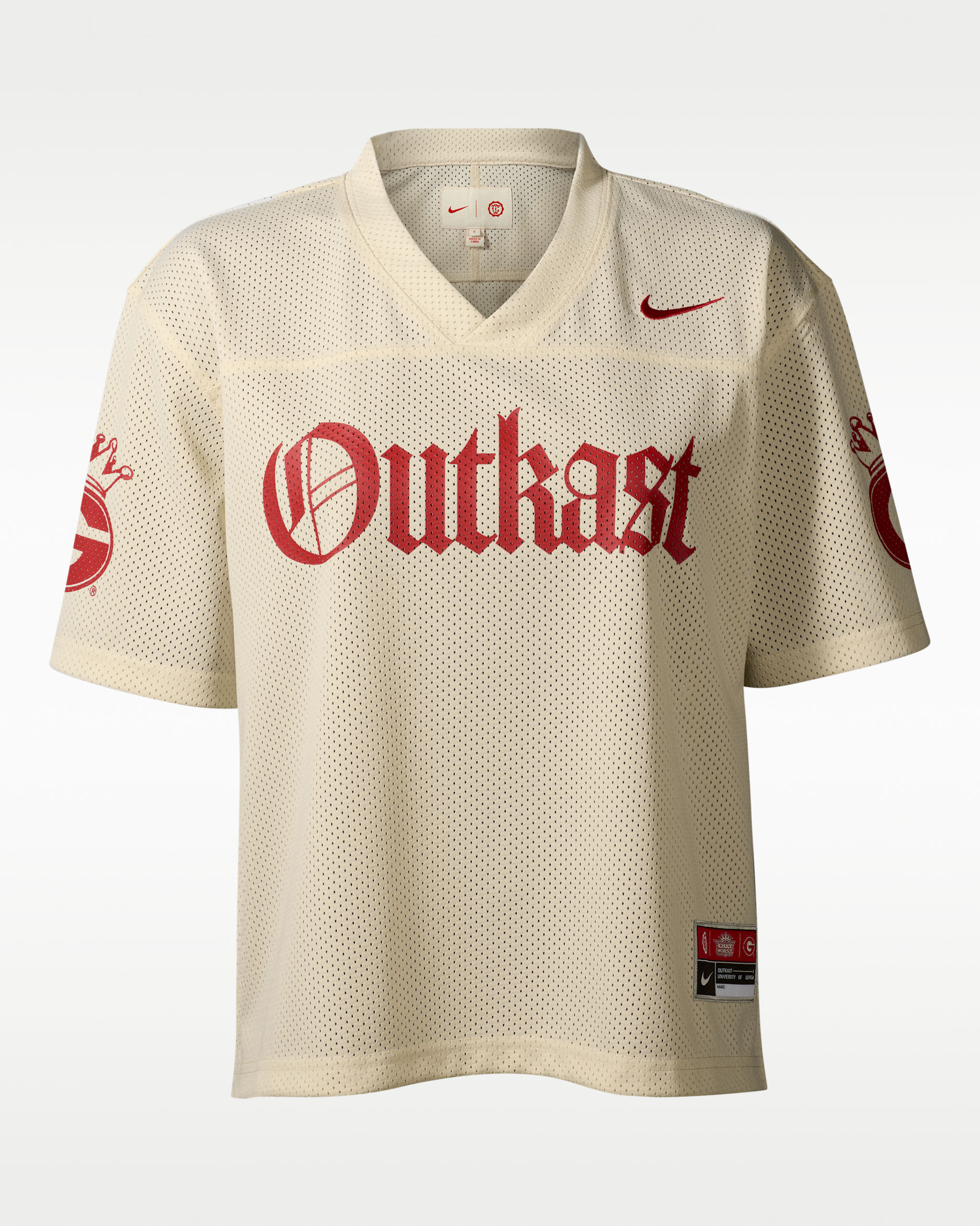 Womens Cropped Football Jersey Nike x UGA x Outkast - Cream