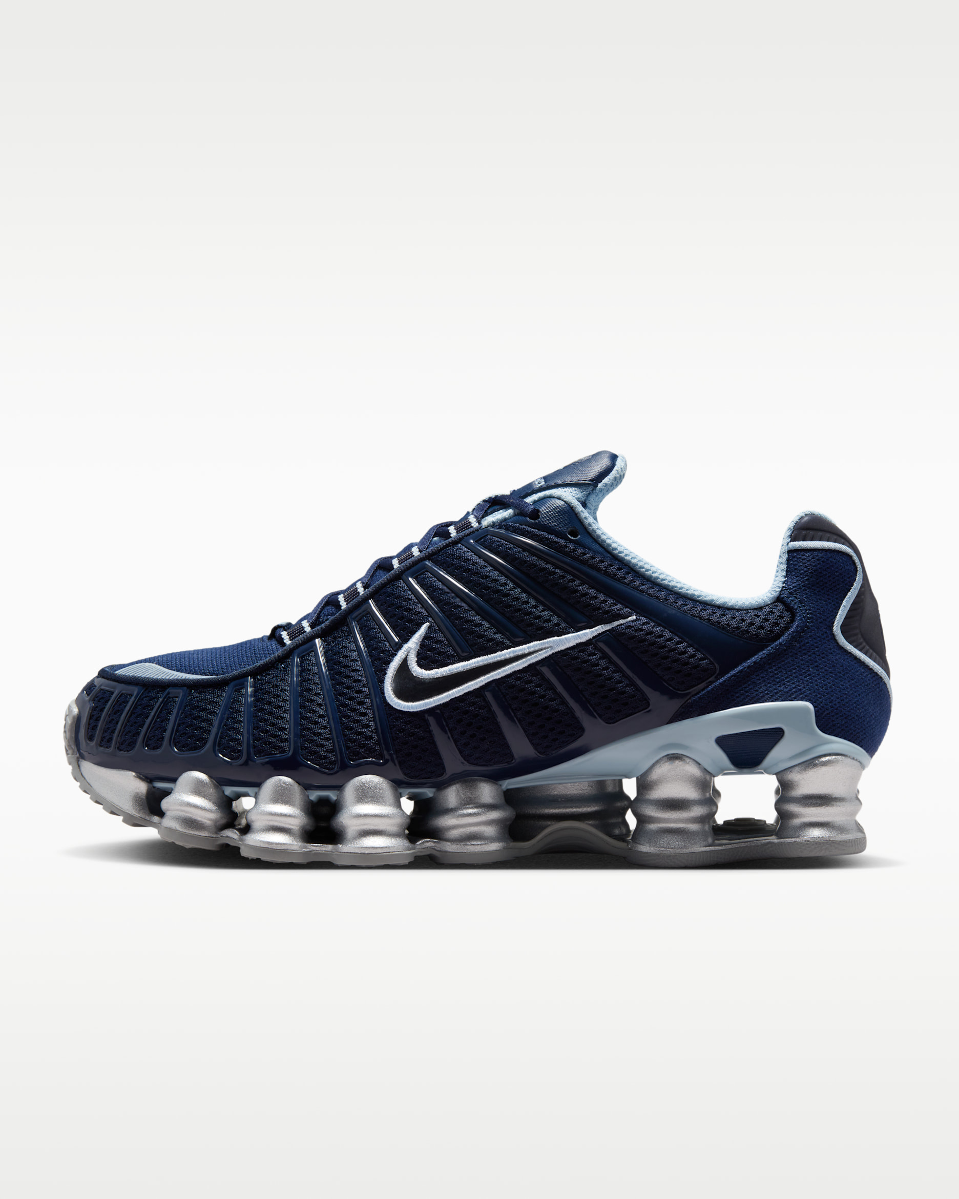 Nike Shox TL 女鞋 - Obsidian/Light Armory Blue/Flat Silver/Metallic Platinum