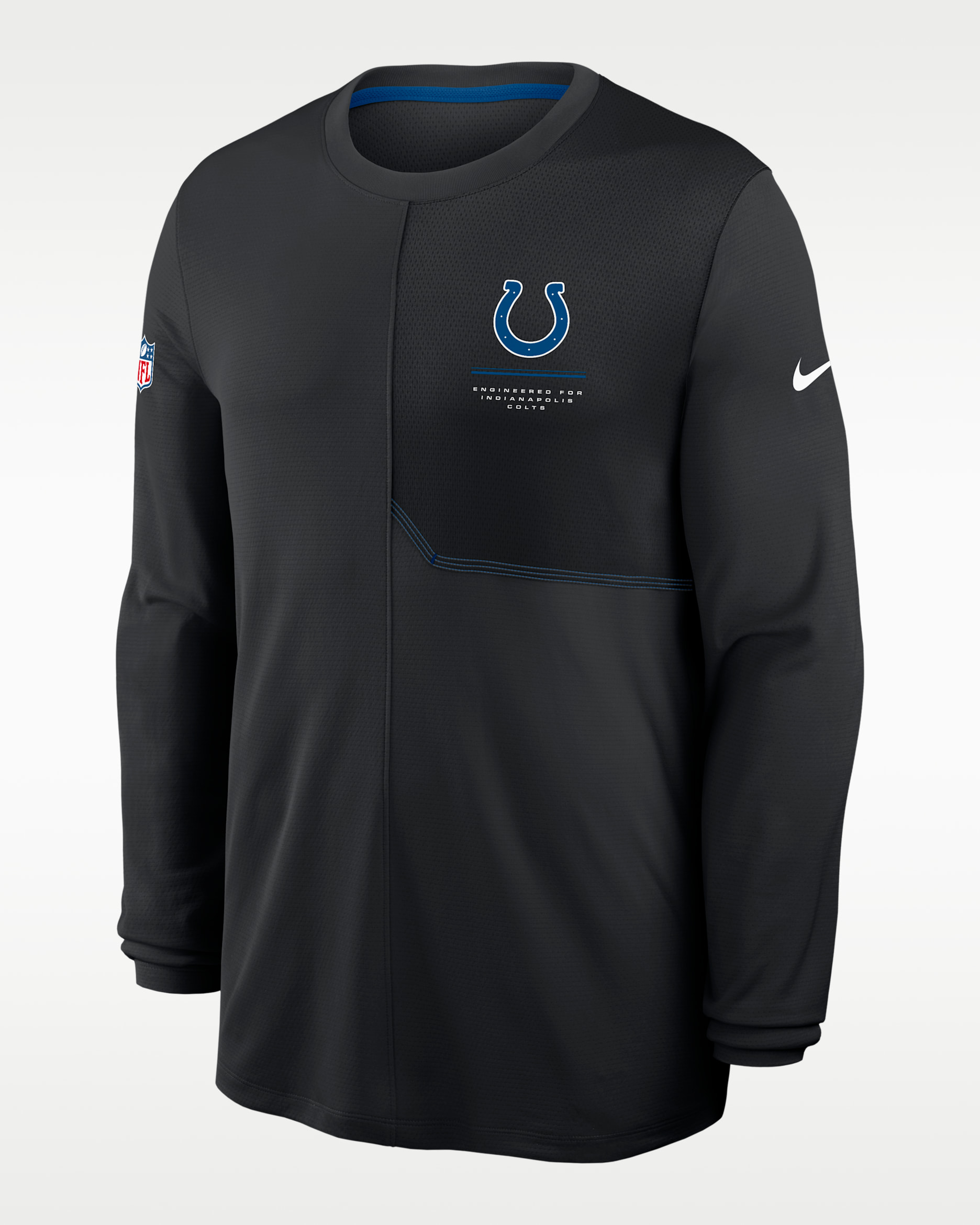 Indianapolis Colts Sideline Coach Men's Nike Dri-FIT NFL Long-Sleeve Top - Black