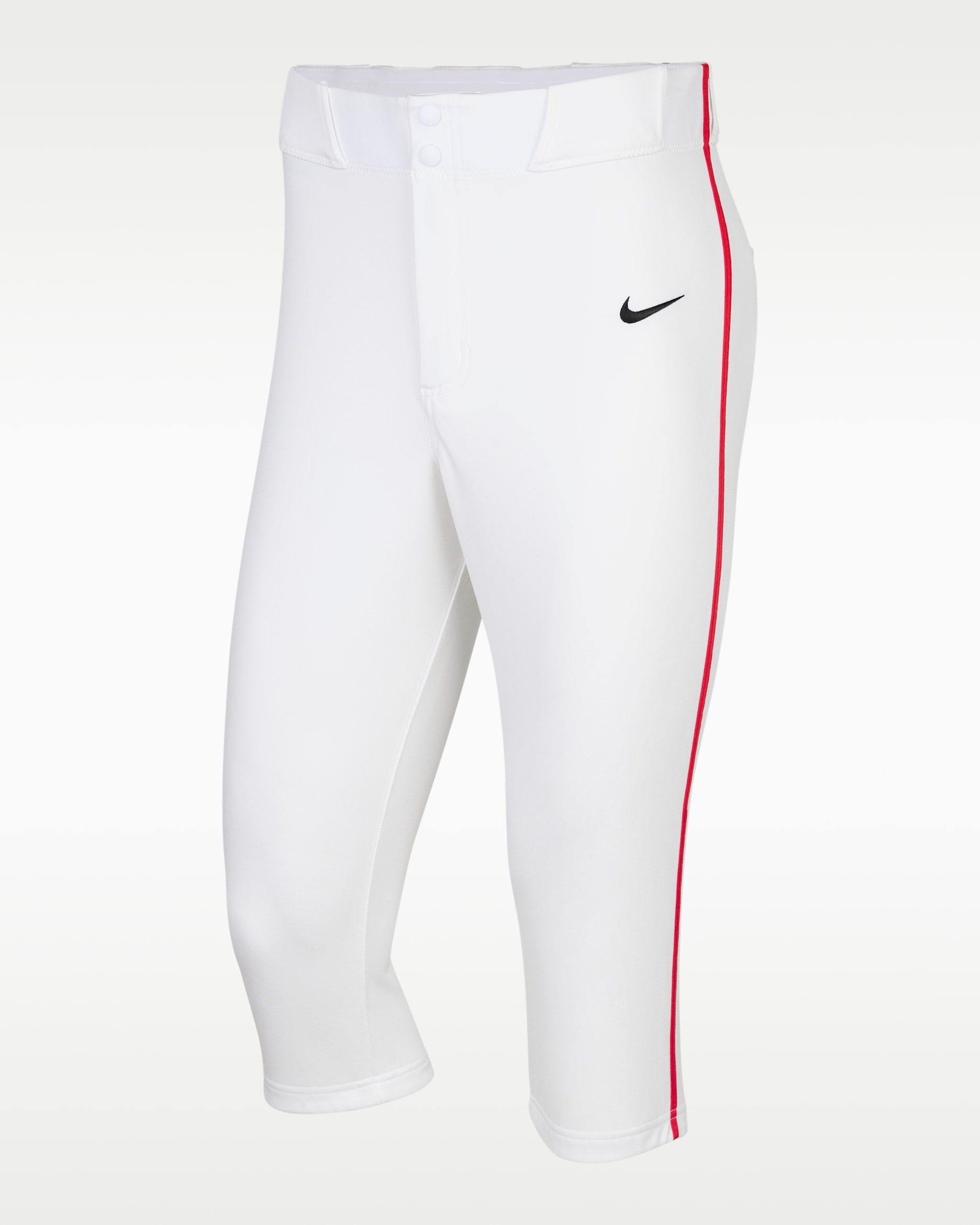 Pants de béisbol entubados de cintura alta para hombre Nike Vapor Select 2 - Blanco/Rojo universitario/Negro