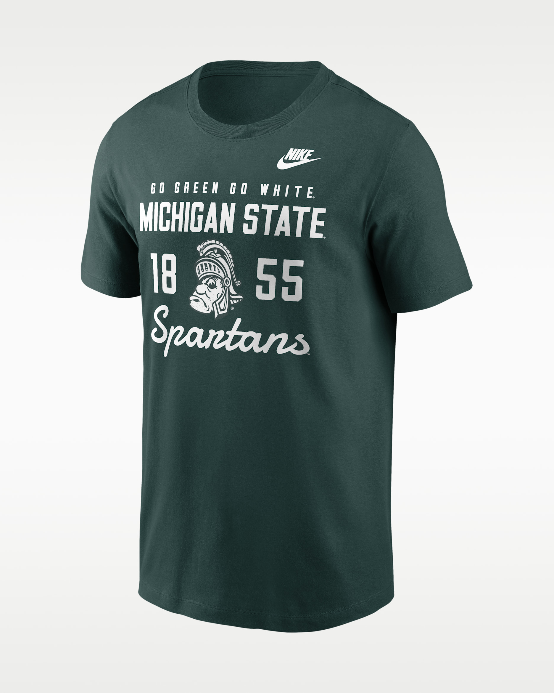 Michigan State Legacy Stacked Est Men's Nike College T-Shirt - Green