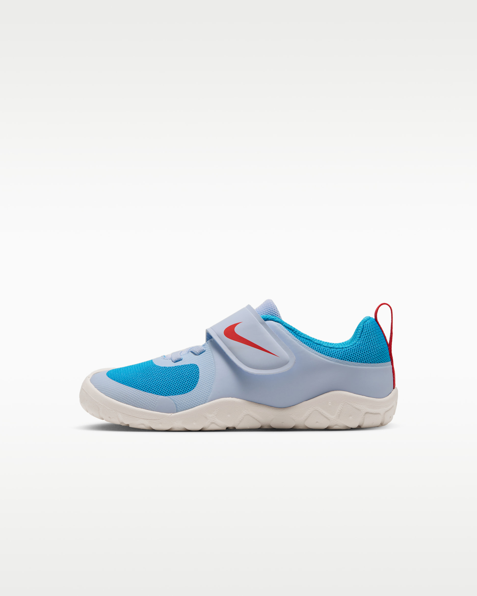 Nike Swoosh 1 Essential Little Kids' Shoes - Football Grey/Light Current Blue/Sail/Light Crimson
