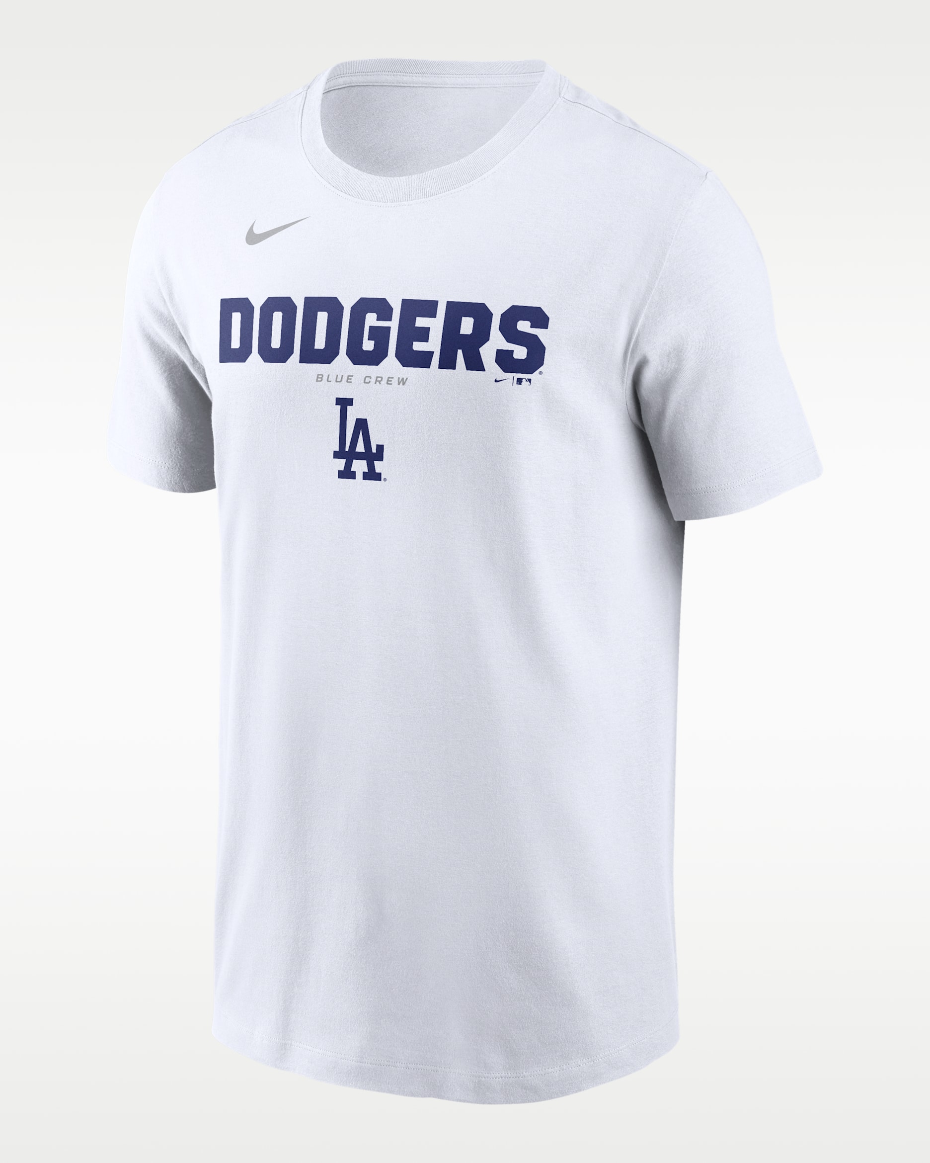 Playera Nike de la MLB para hombre Los Angeles Dodgers Bold Team Name - Blanco