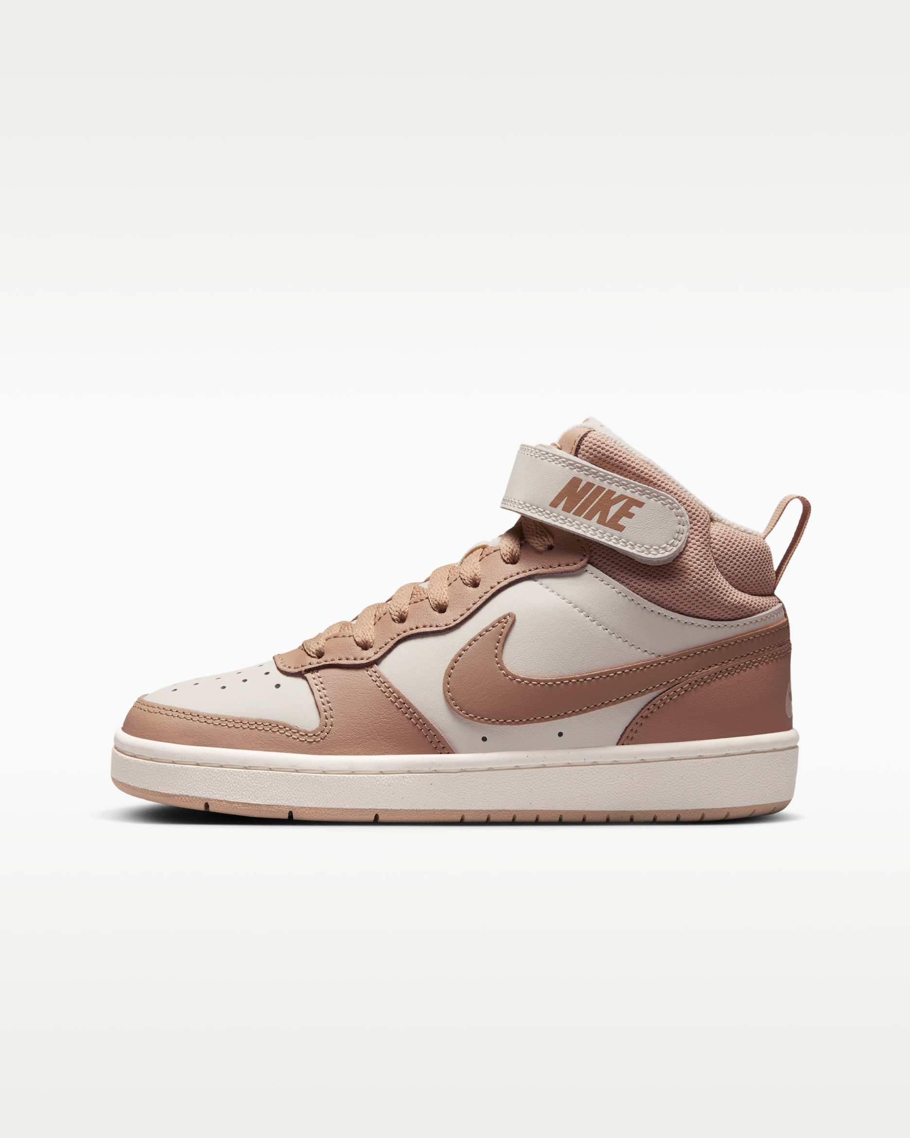 Tenis para niños grandes Nike Court Borough Mid 2 - Marfil pálido/Vela/Cáñamo