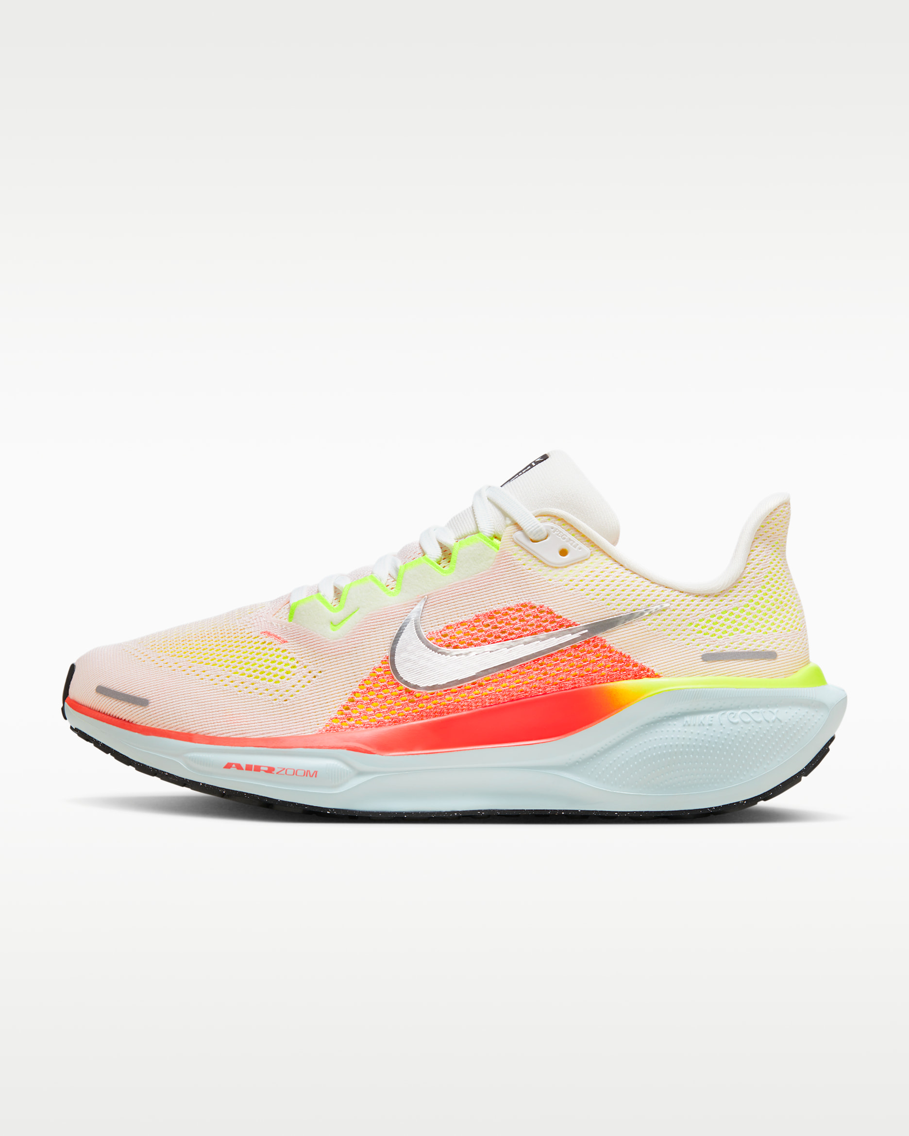 Nike Pegasus 41 女款路跑鞋 - Summit White/Bright Crimson/Glacier Blue/Chrome