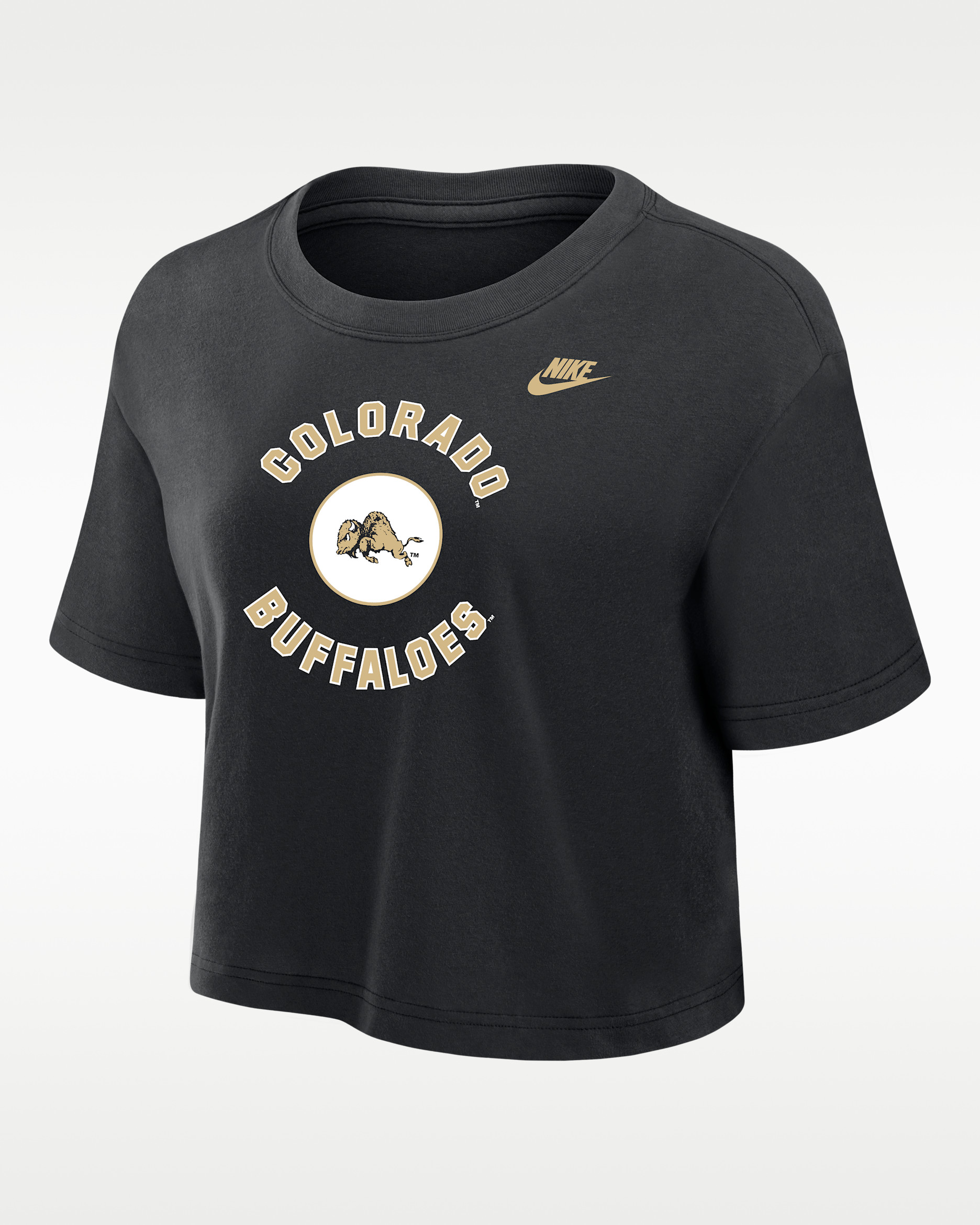 Colorado Buffaloes Women's Nike Dri-FIT Cropped T-Shirt - Black