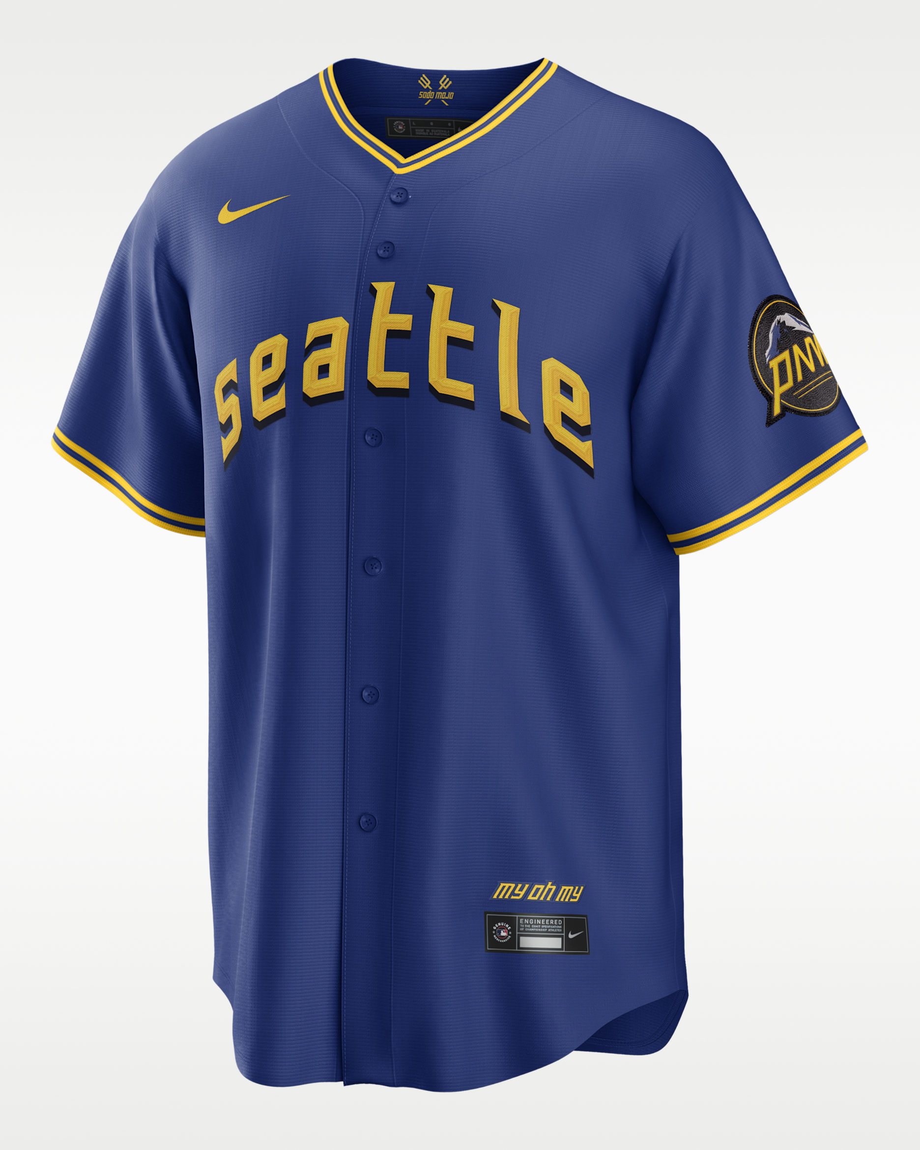 Jersey de béisbol Replica para hombre MLB Seattle Mariners City Connect - Royal