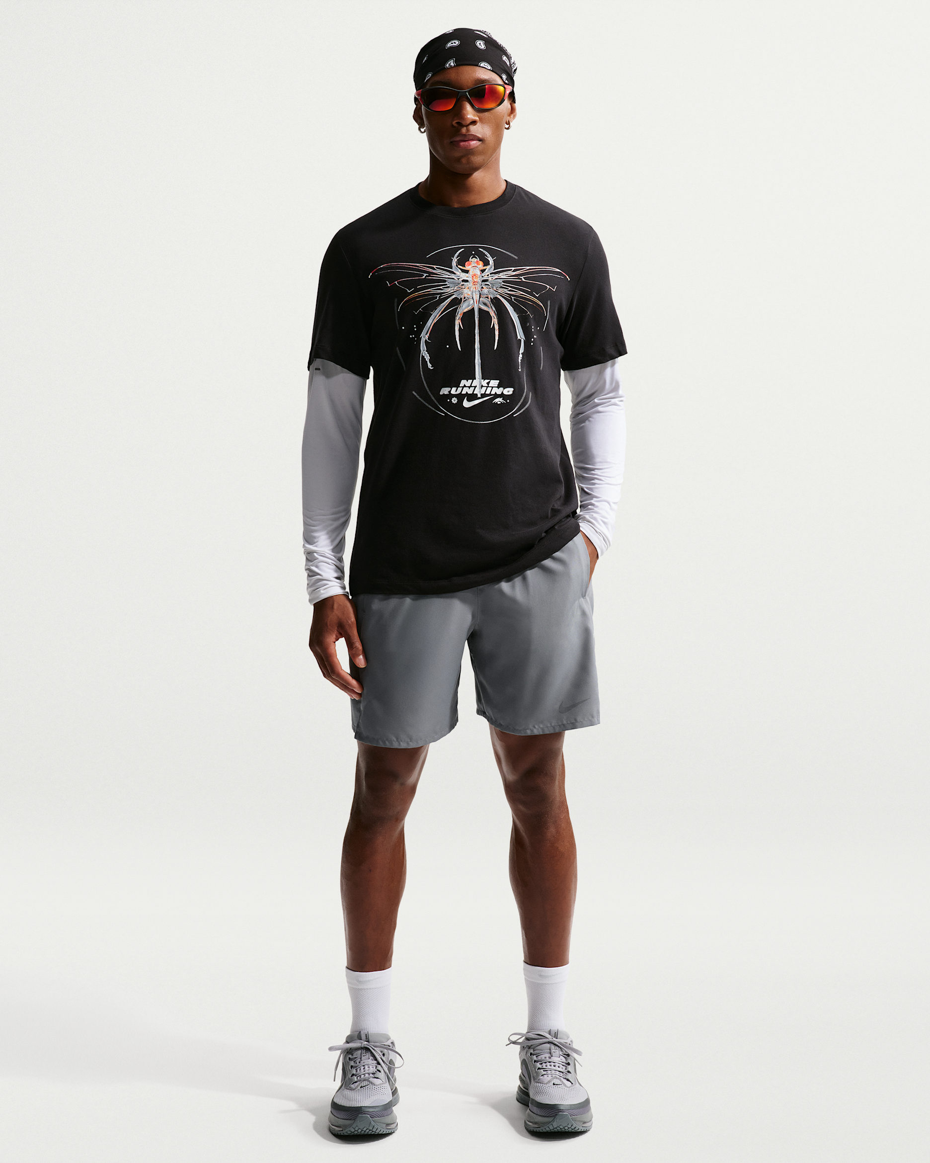 Nike Miler Men's Dri-FIT 18cm (approx.) Unlined Running Shorts - Smoke Grey/Smoke Grey