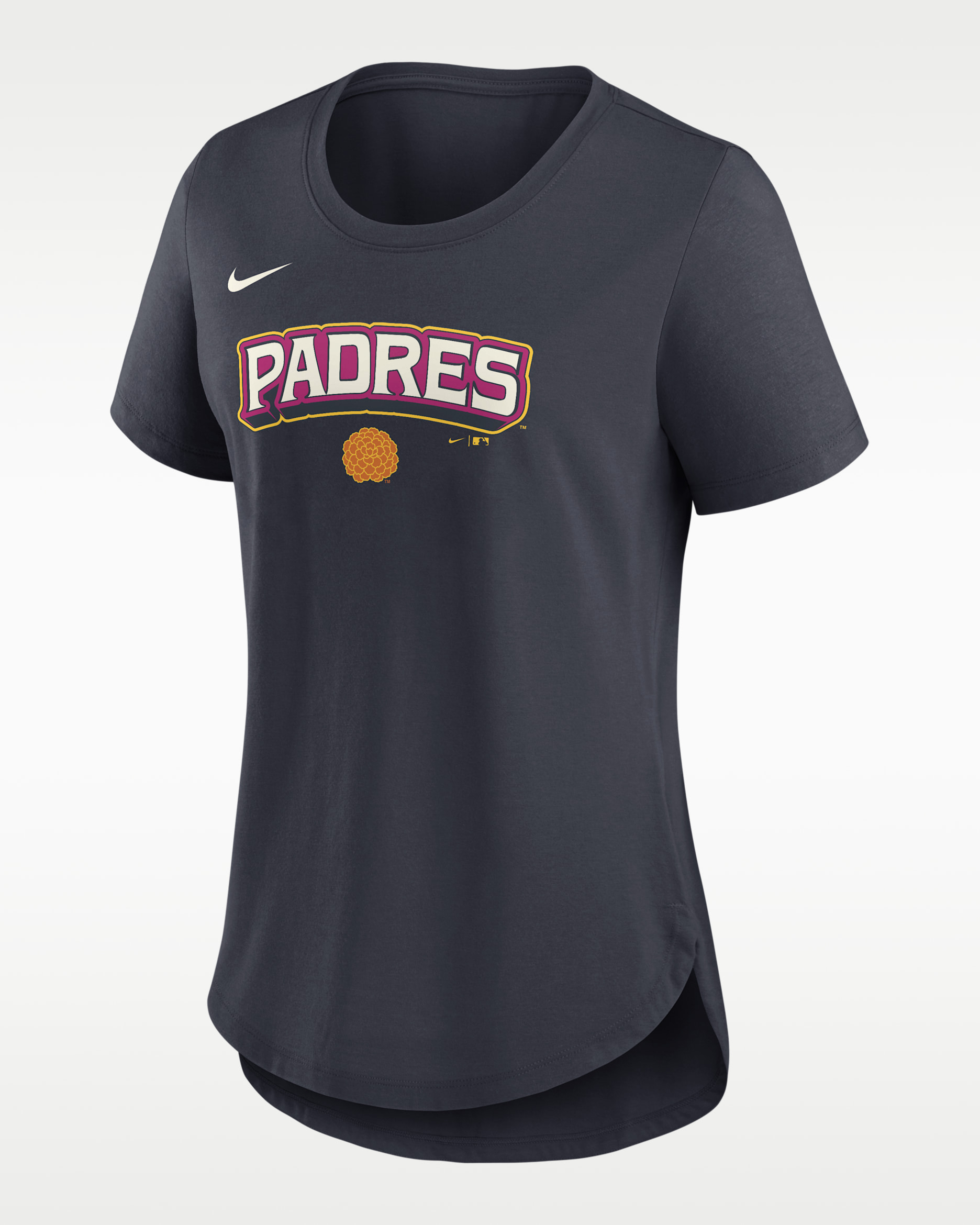 San Diego Padres Team Phrase City Connect Lockup Women's Nike MLB T-Shirt - Black