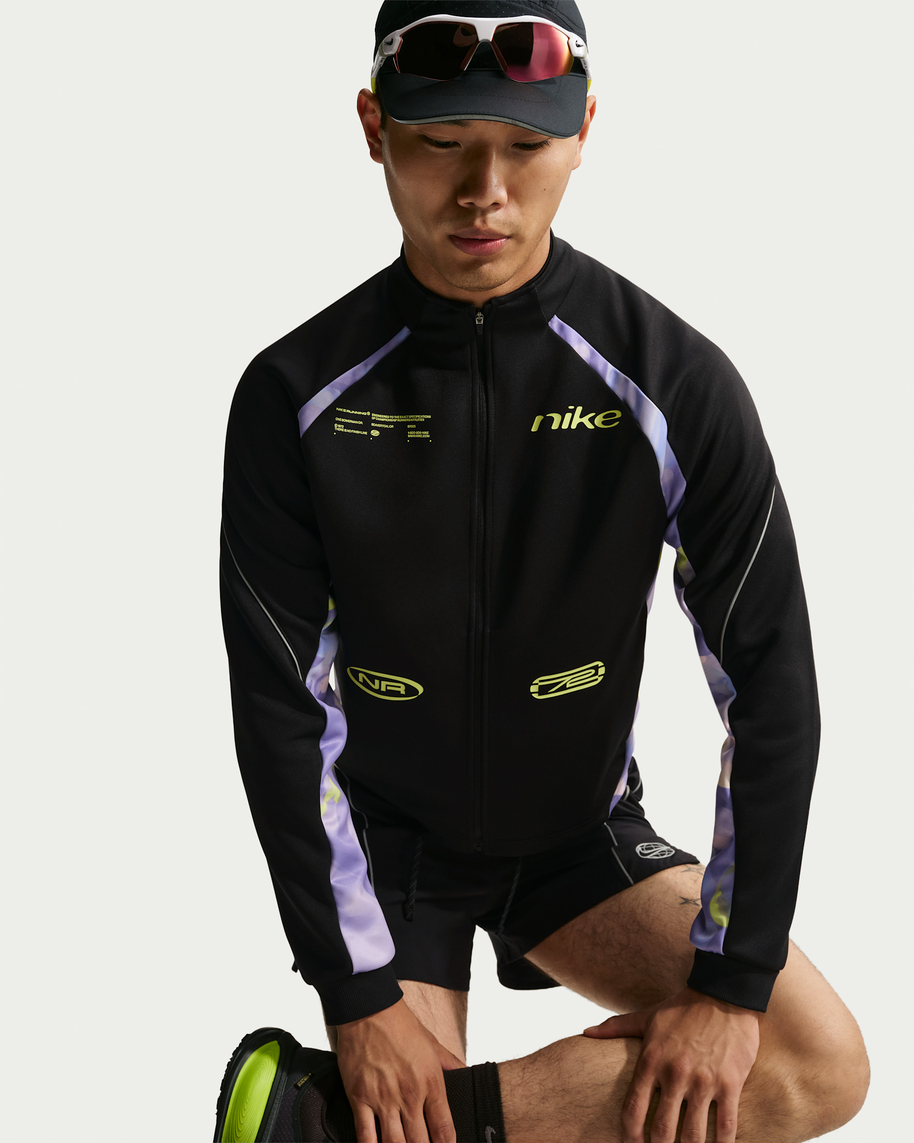 Nike Men's Running Jacket - Space Purple/Black/Black