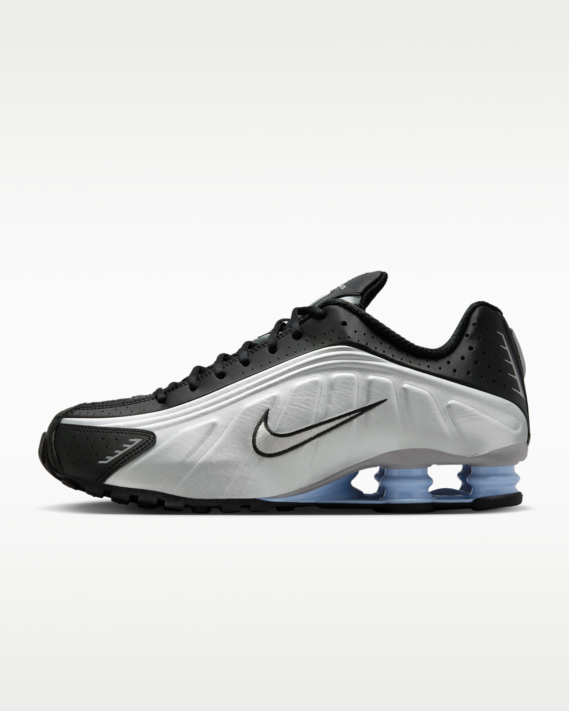 Nike Shox R4 Schuh (Herren) - Metallic Silver/Schwarz/Psychic Blue/Metallic Silver