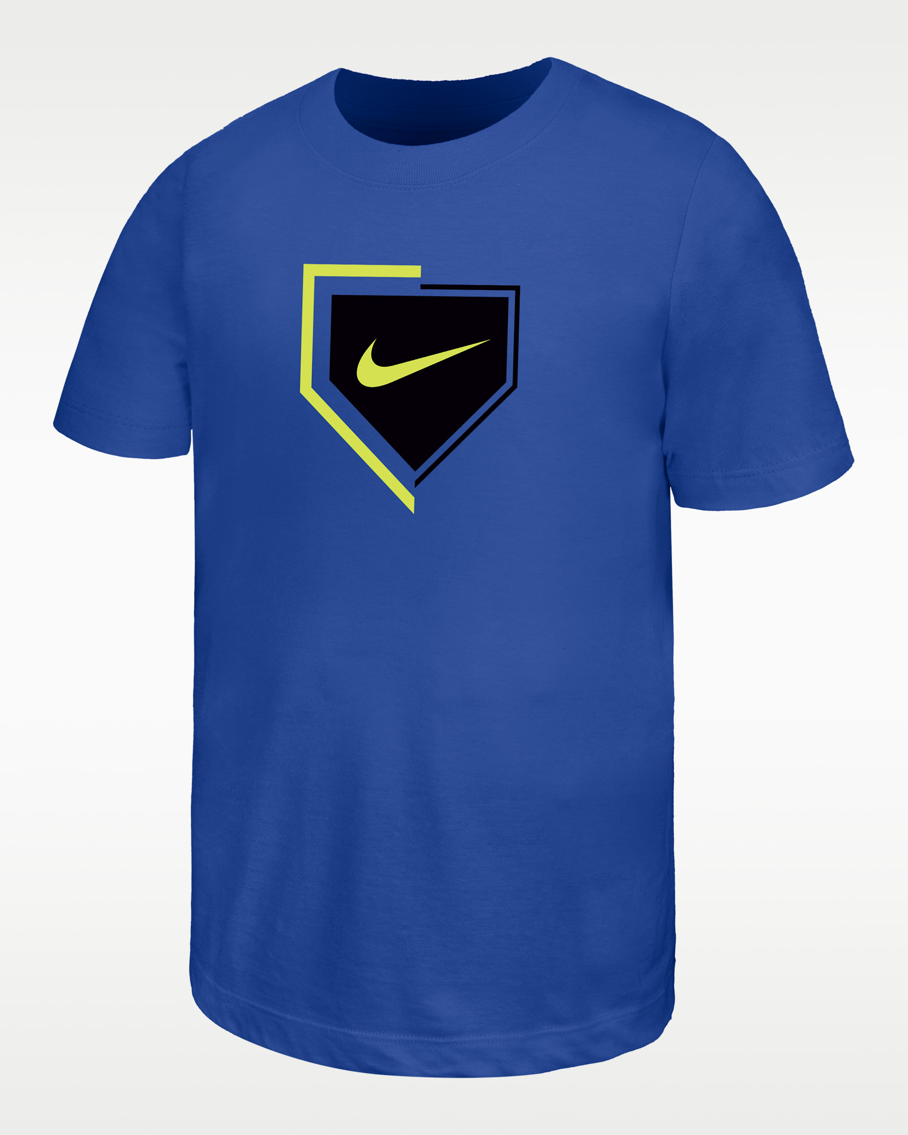 Nike Swoosh logo Big Kids' Baseball Cotton T-Shirt - Game Royal