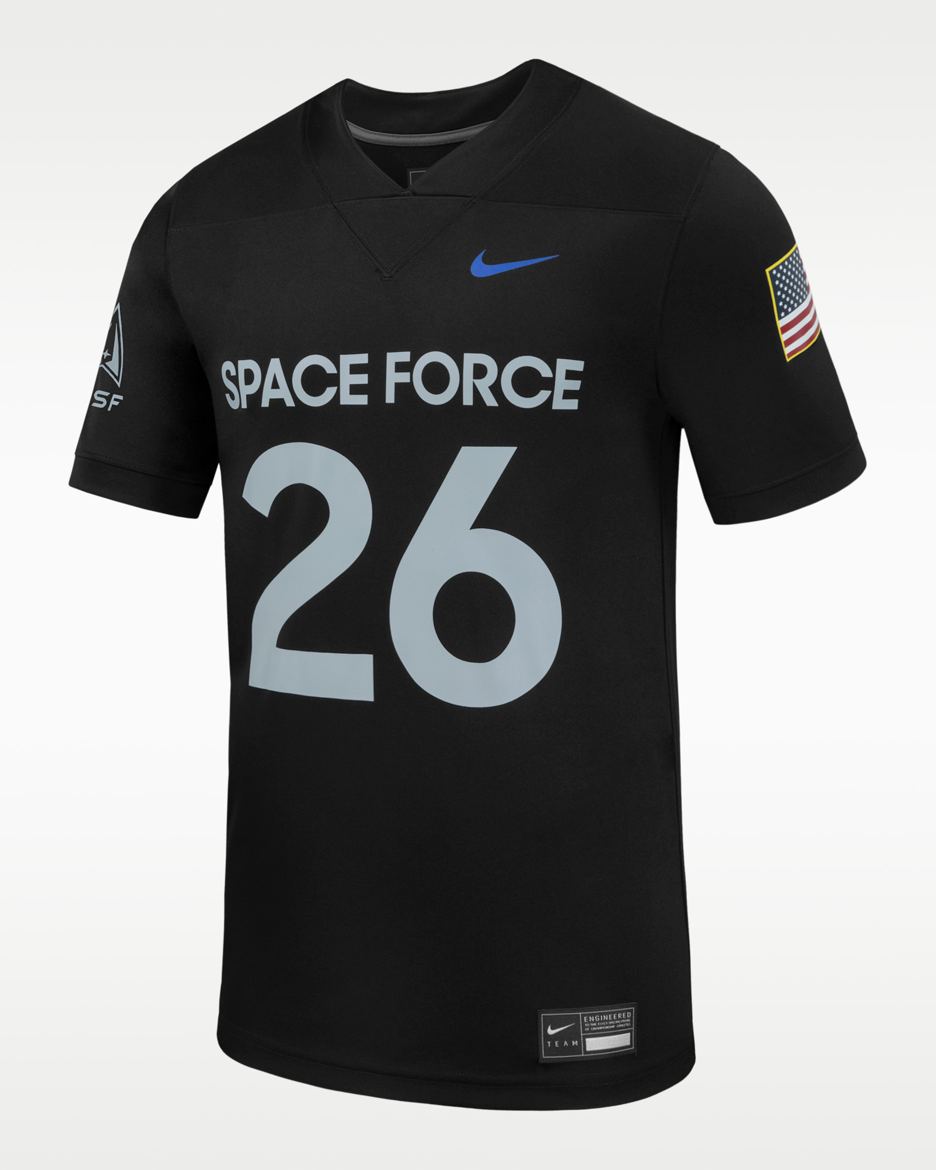 Air Force Men's Nike College Untouchable Game Jersey - Black