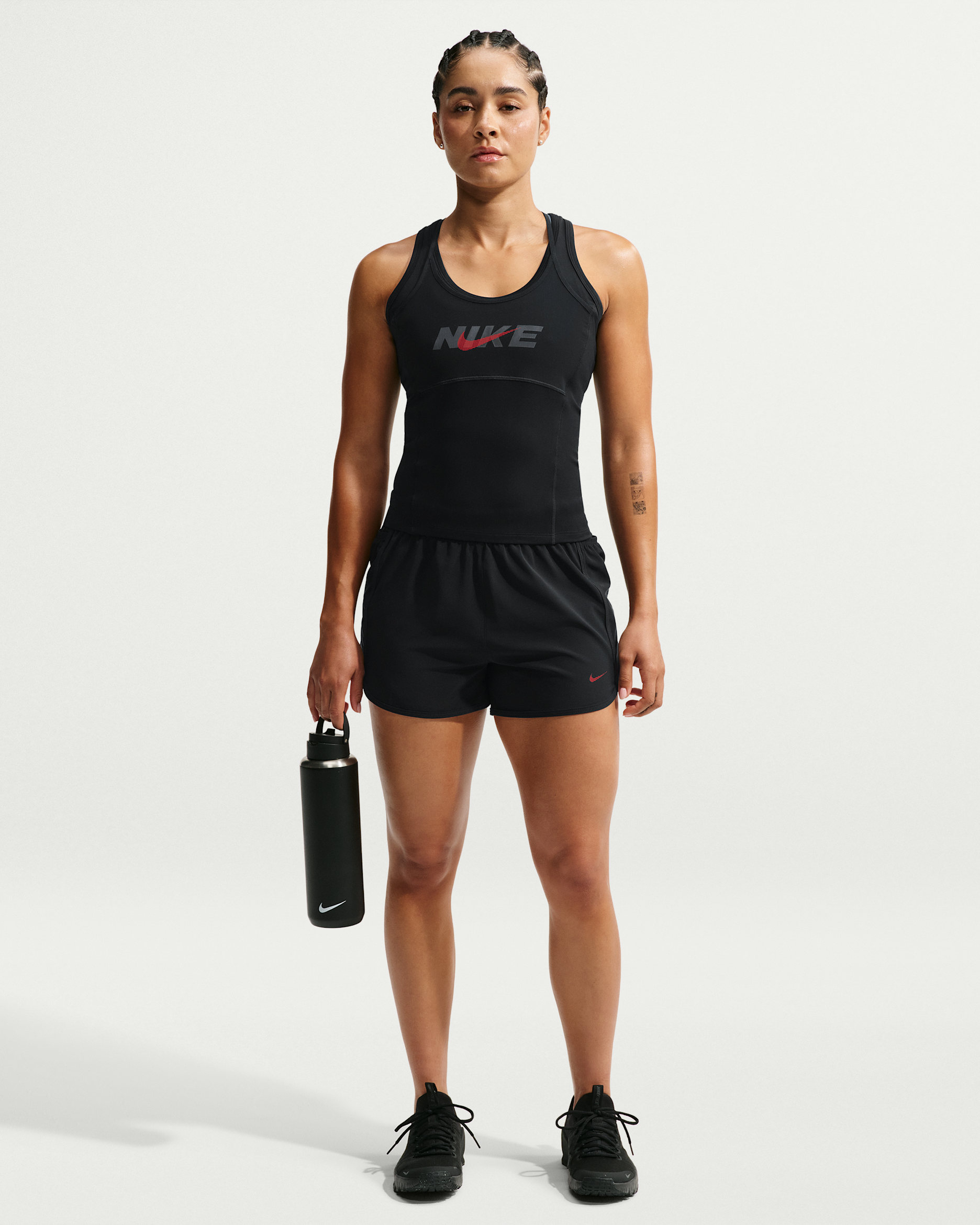 Nike One Women's Dri-FIT Shorts - Black/Black/University Red