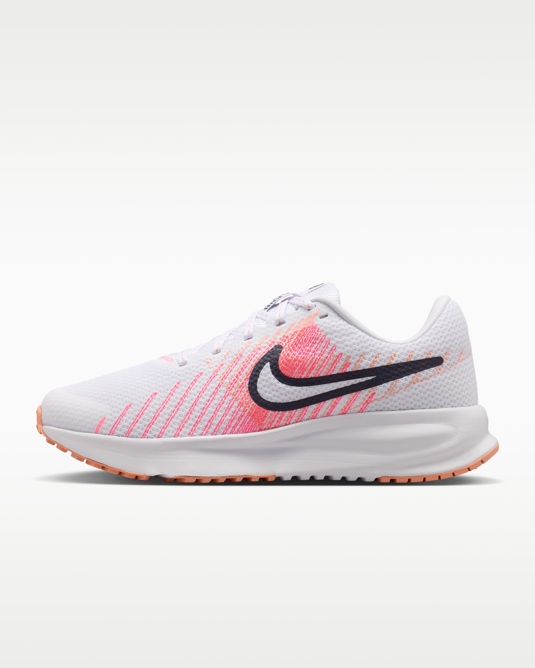 Nike Run Defy hardloopschoenen voor dames (straat) - Wit/Hyper Pink/Crimson Bliss/Gridiron