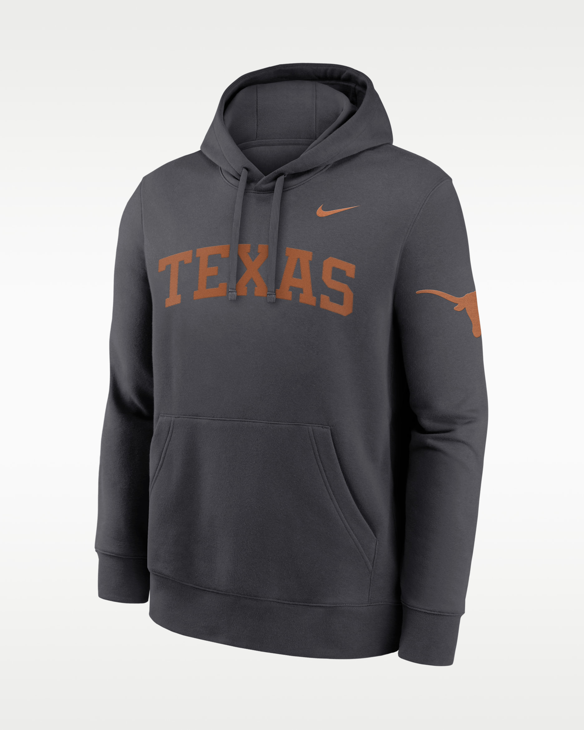 Sudadera con gorro sin cierre universitaria Nike para hombre Texas Sideline Club - Antracita