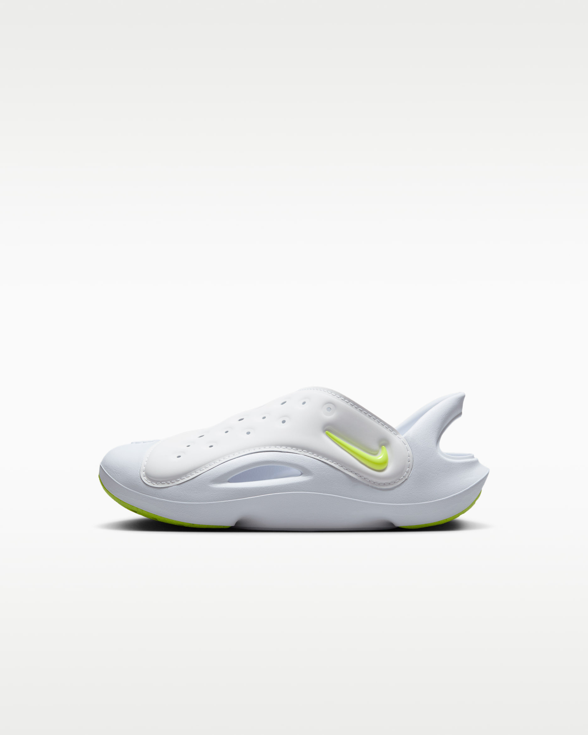 รองเท้าแซนดัลเด็กเล็ก Nike Aqua Swoosh - ขาว/Pure Platinum/Volt