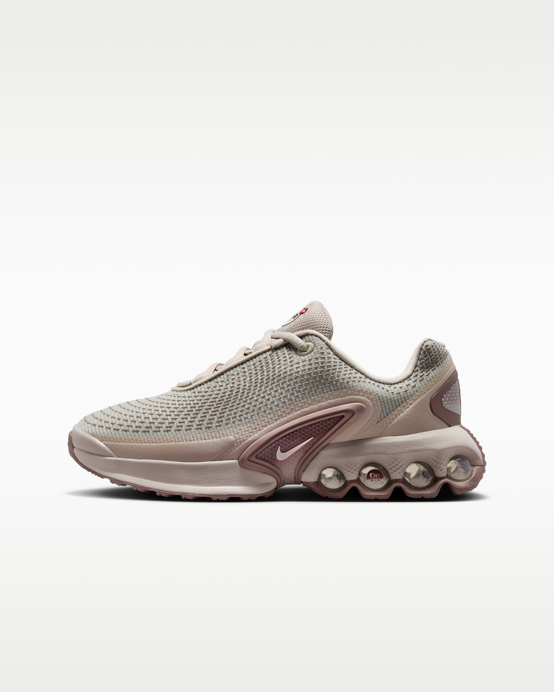Nike Air Max Dn Schuh (ältere Kinder) - Cream II/Taupe Haze/Tattoo/Silt Red