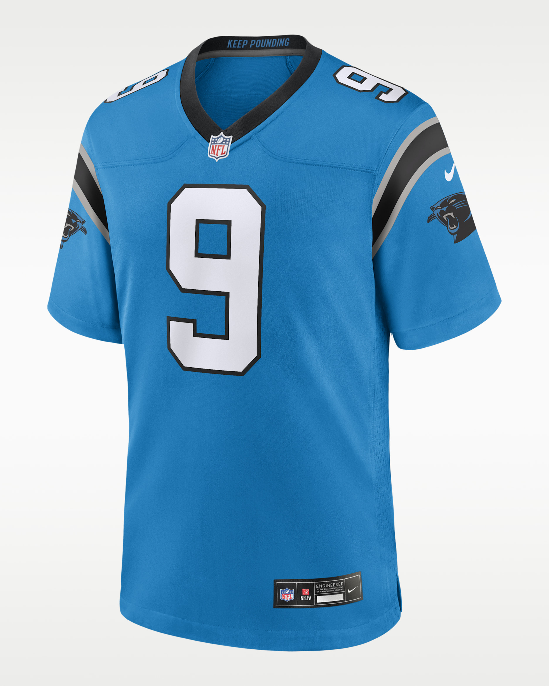 Jersey de fútbol americano Nike de la NFL Game para hombre Bryce Young Carolina Panthers - Azul