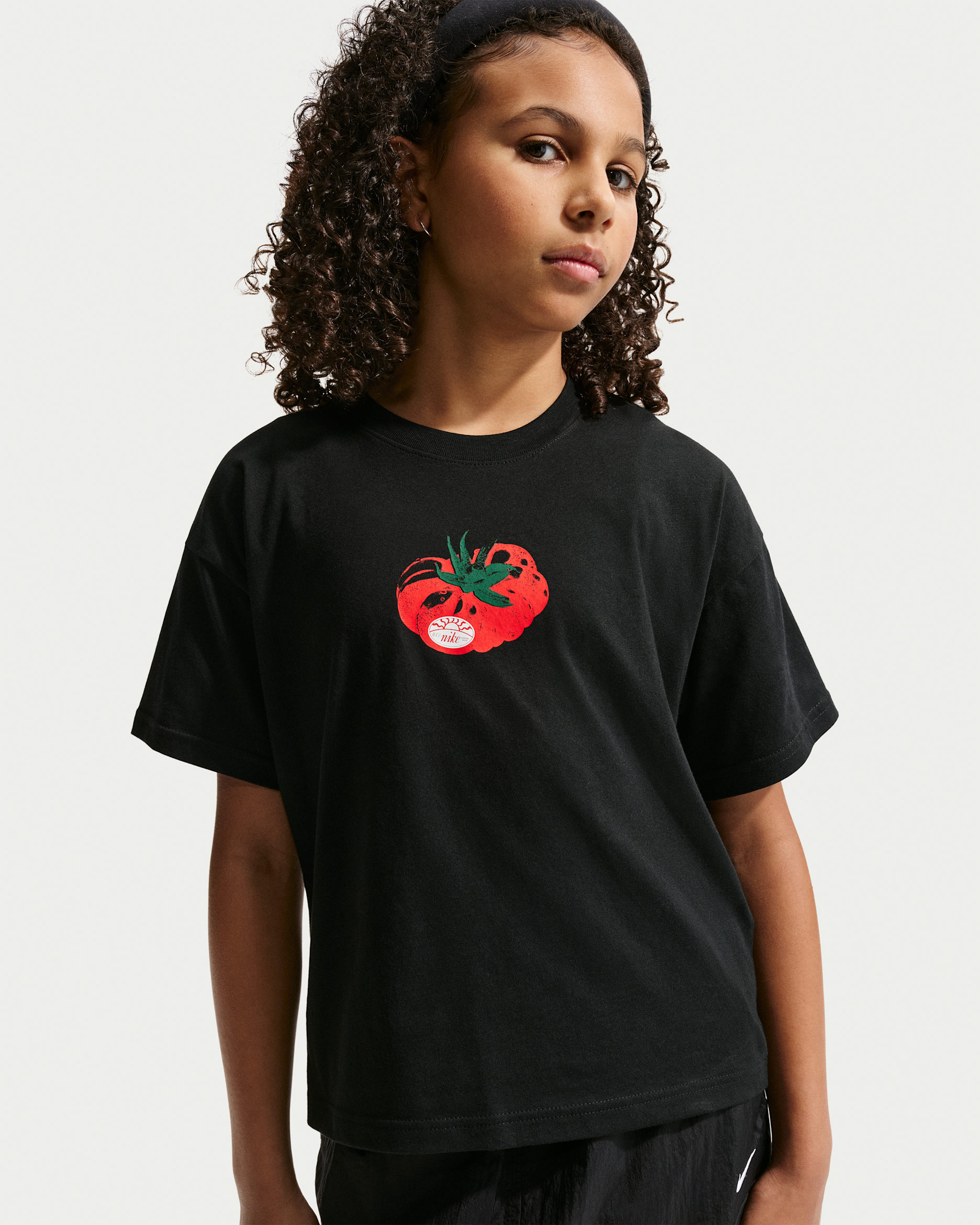 T-shirt ample Nike Sportswear pour ado - Noir