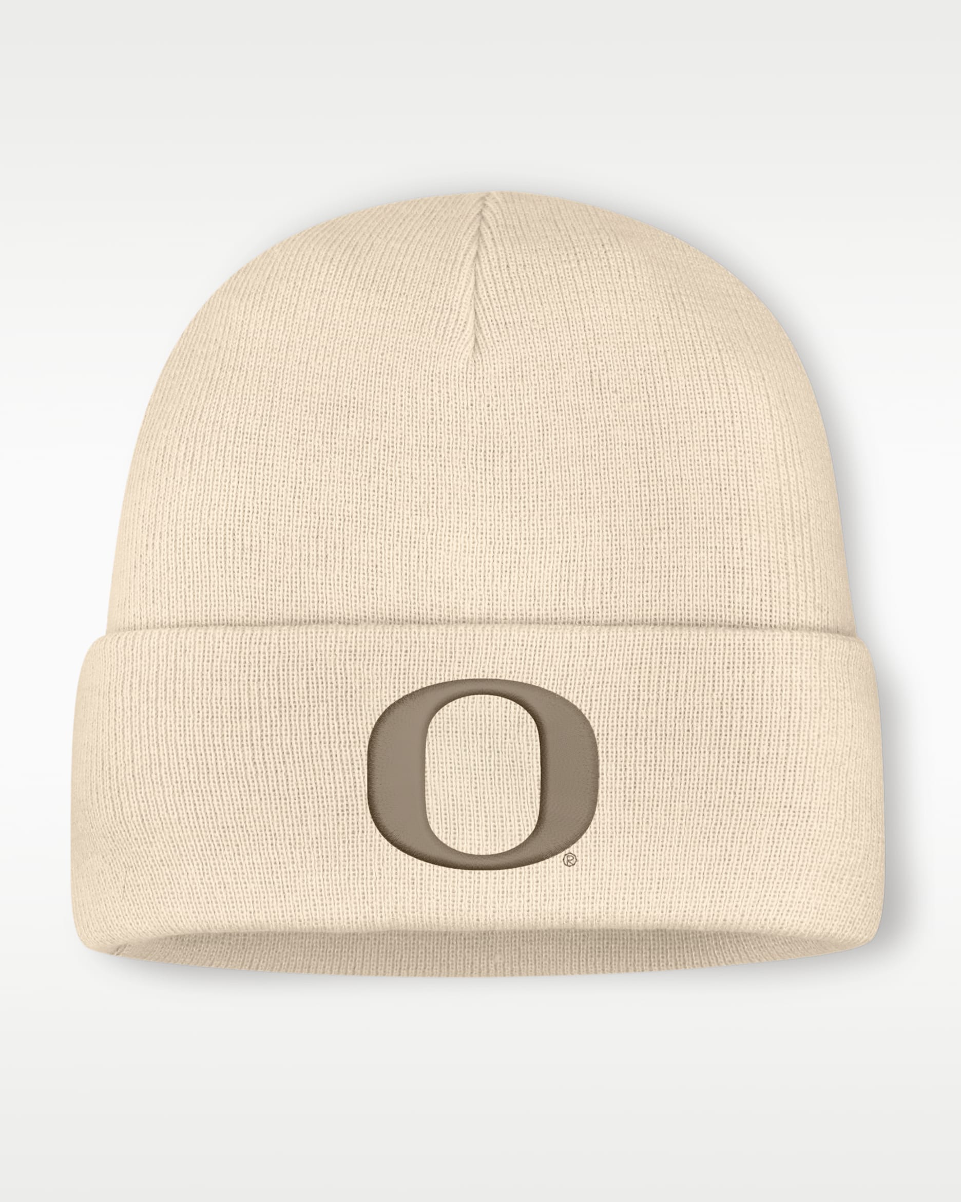 Oregon Men's Nike College Cuffed Beanie - Natural