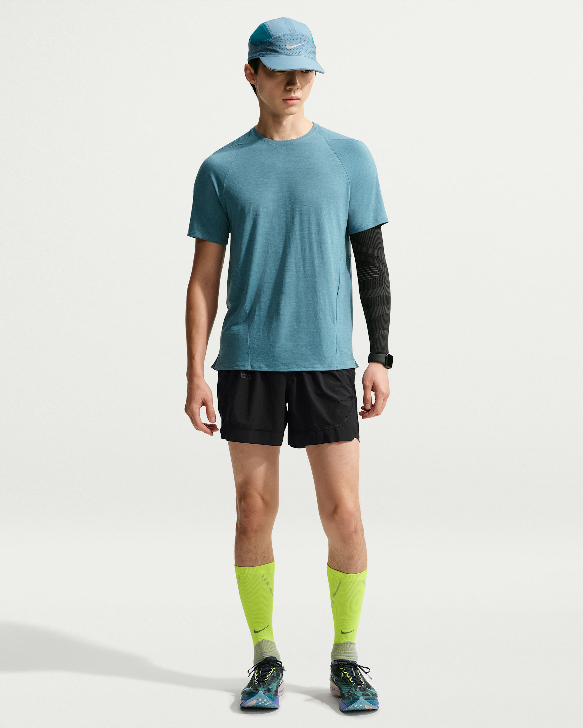NikeLab | Running Men's 12.5cm (approx.) 2-in-1 Shorts - Black/Black/Black