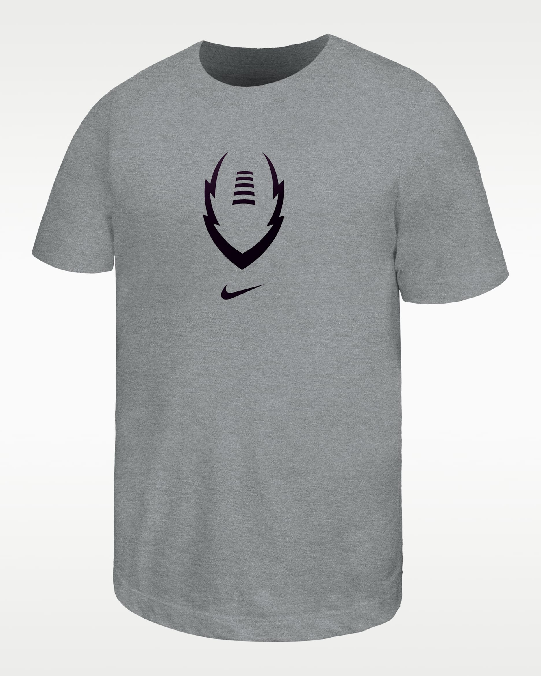 Nike Swoosh Big Kids' Football T-Shirt - Dark Grey Heather