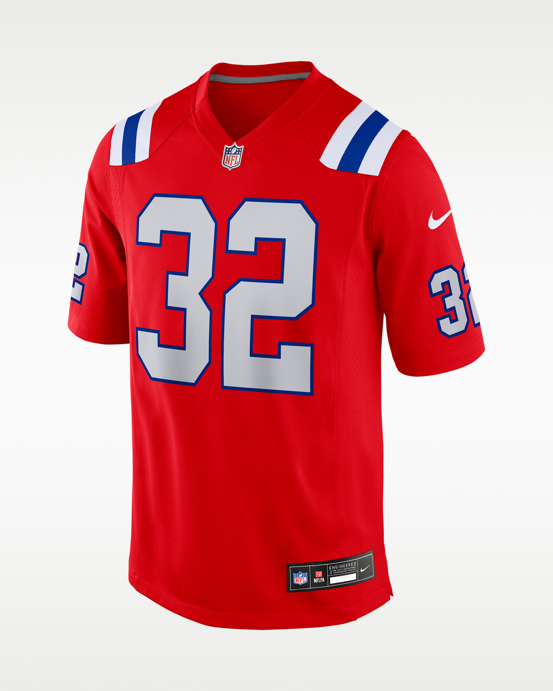 Jersey Nike de la NFL Game para hombre TreVeyon Henderson New England Patriots - Rojo