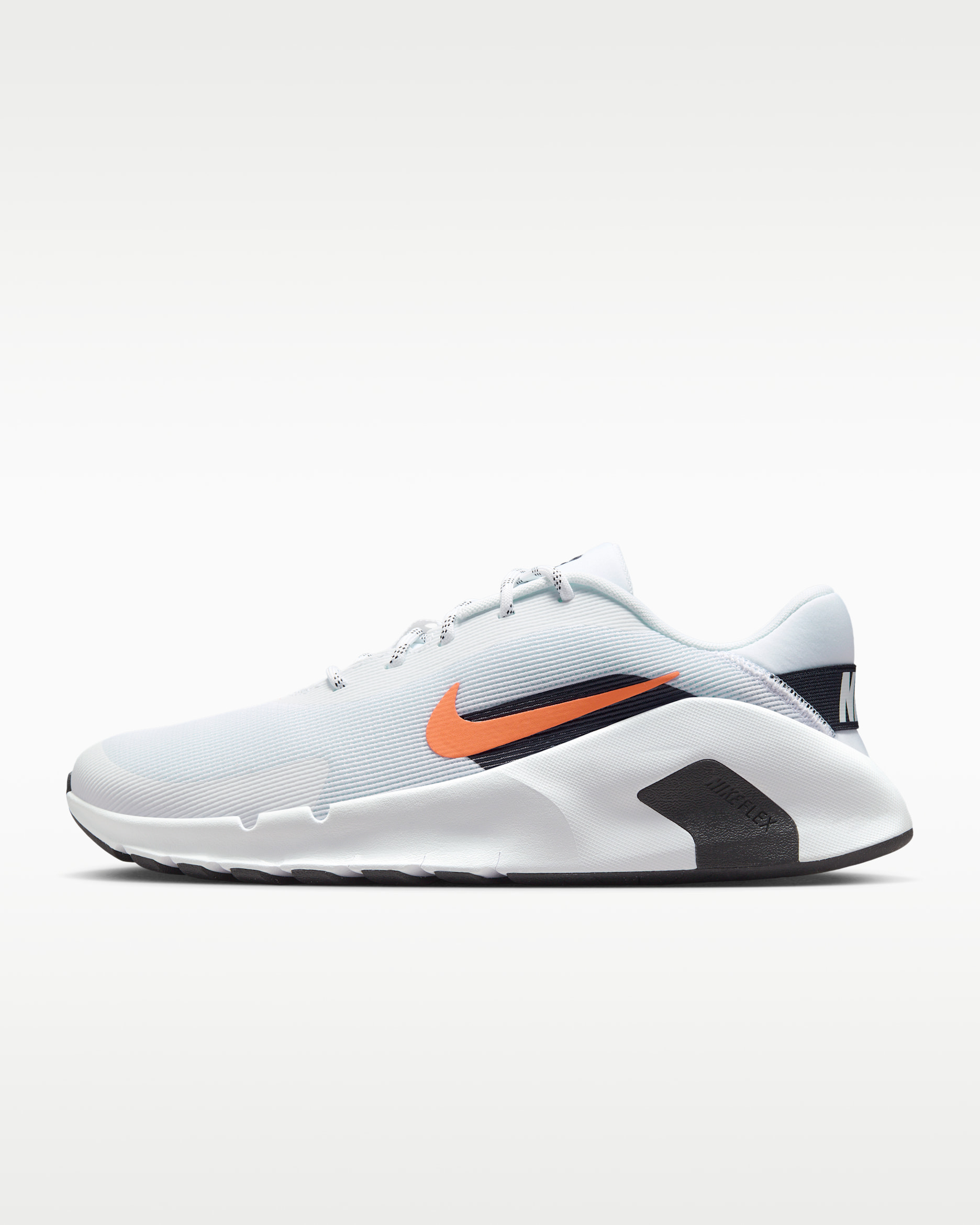Nike Flex Train Men's Workout Shoes - White/Black/Safety Orange