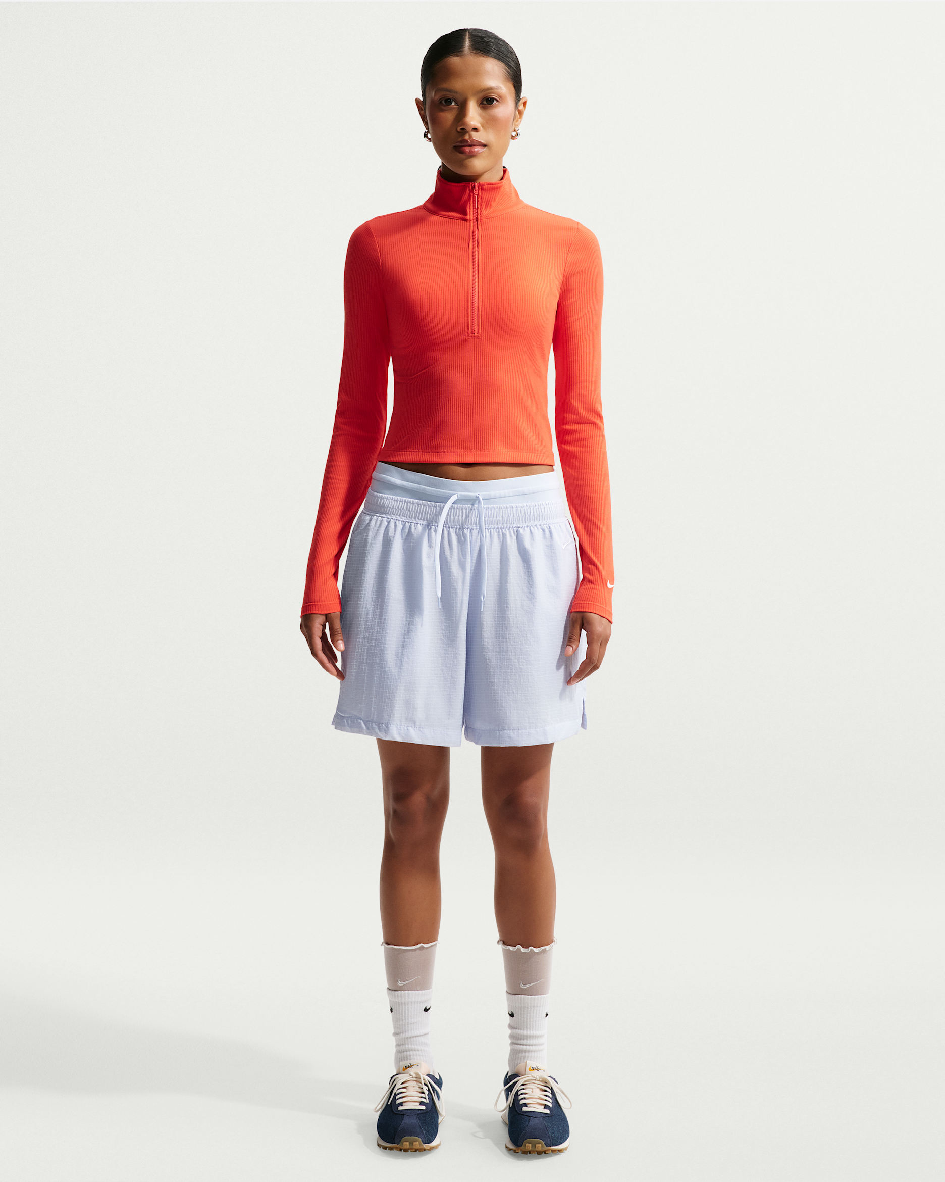 Nike Sportswear Women's Loose High-Waisted Lightweight Ripstop Shorts - Hydrogen Blue/Hydrogen Blue