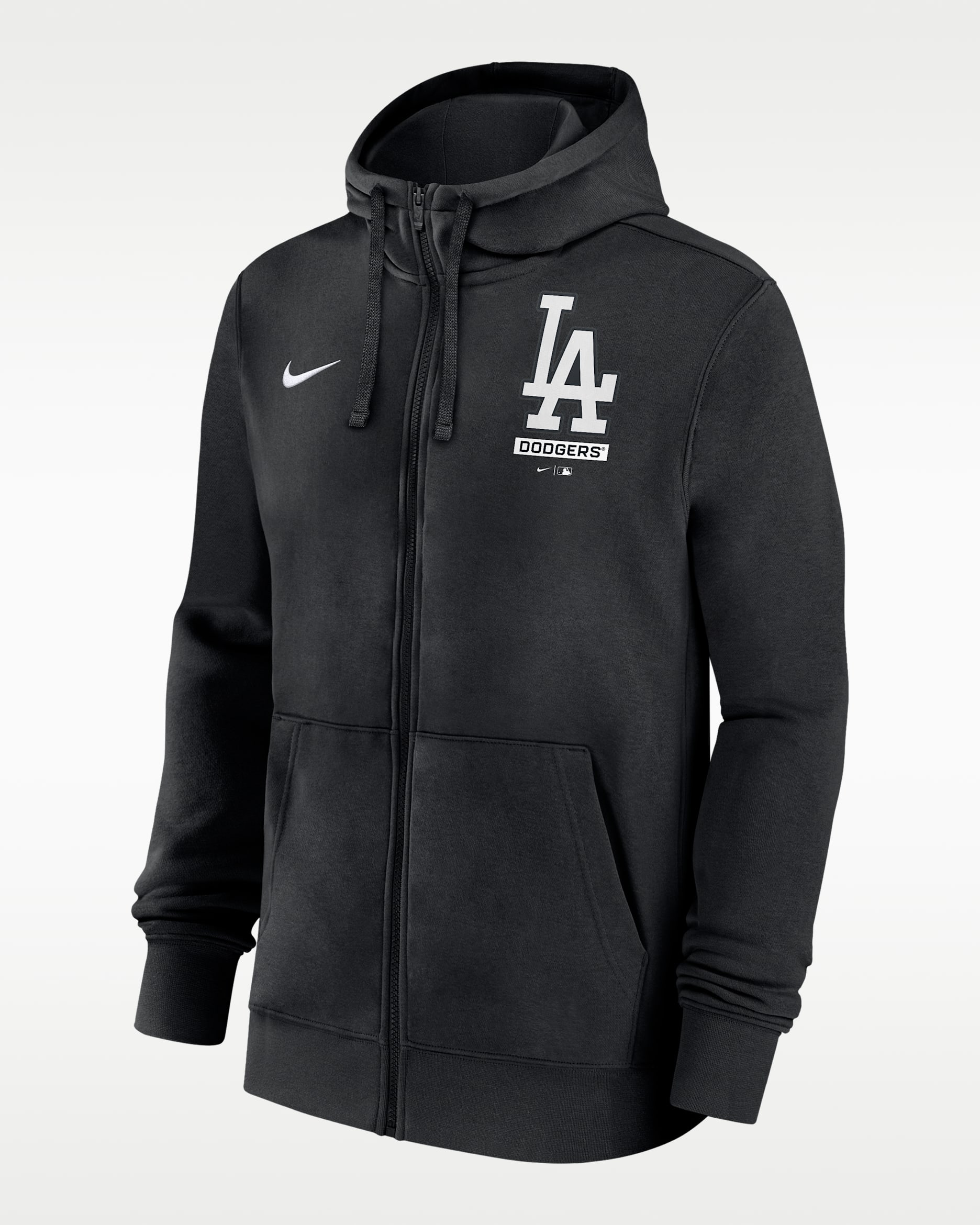 Los Angeles Dodgers Lockup Men's Nike MLB Full-Zip Hoodie - Black