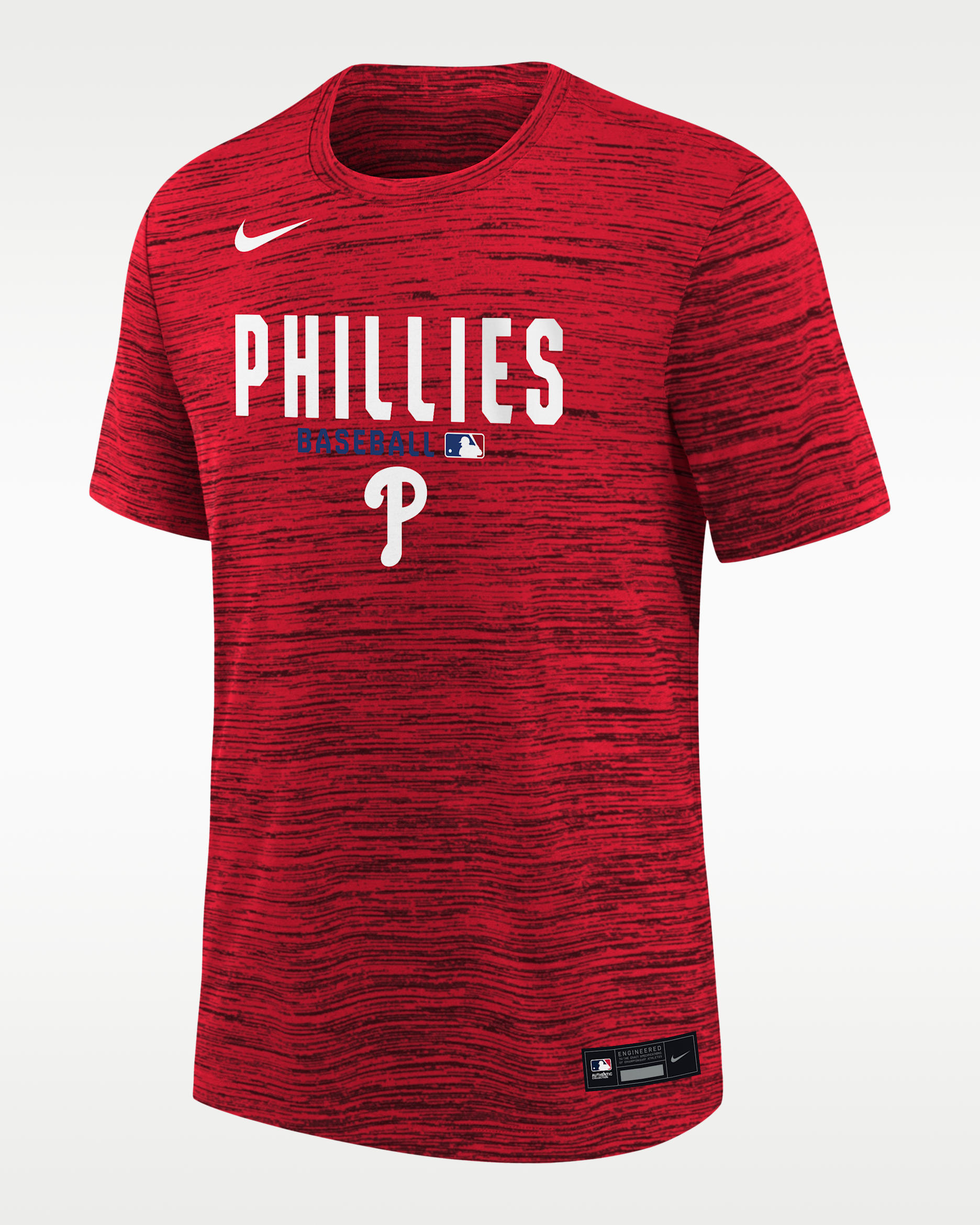 Philadelphia Phillies Authentic Collection Velocity Big Kids' Nike Dri-FIT MLB T-Shirt - Red
