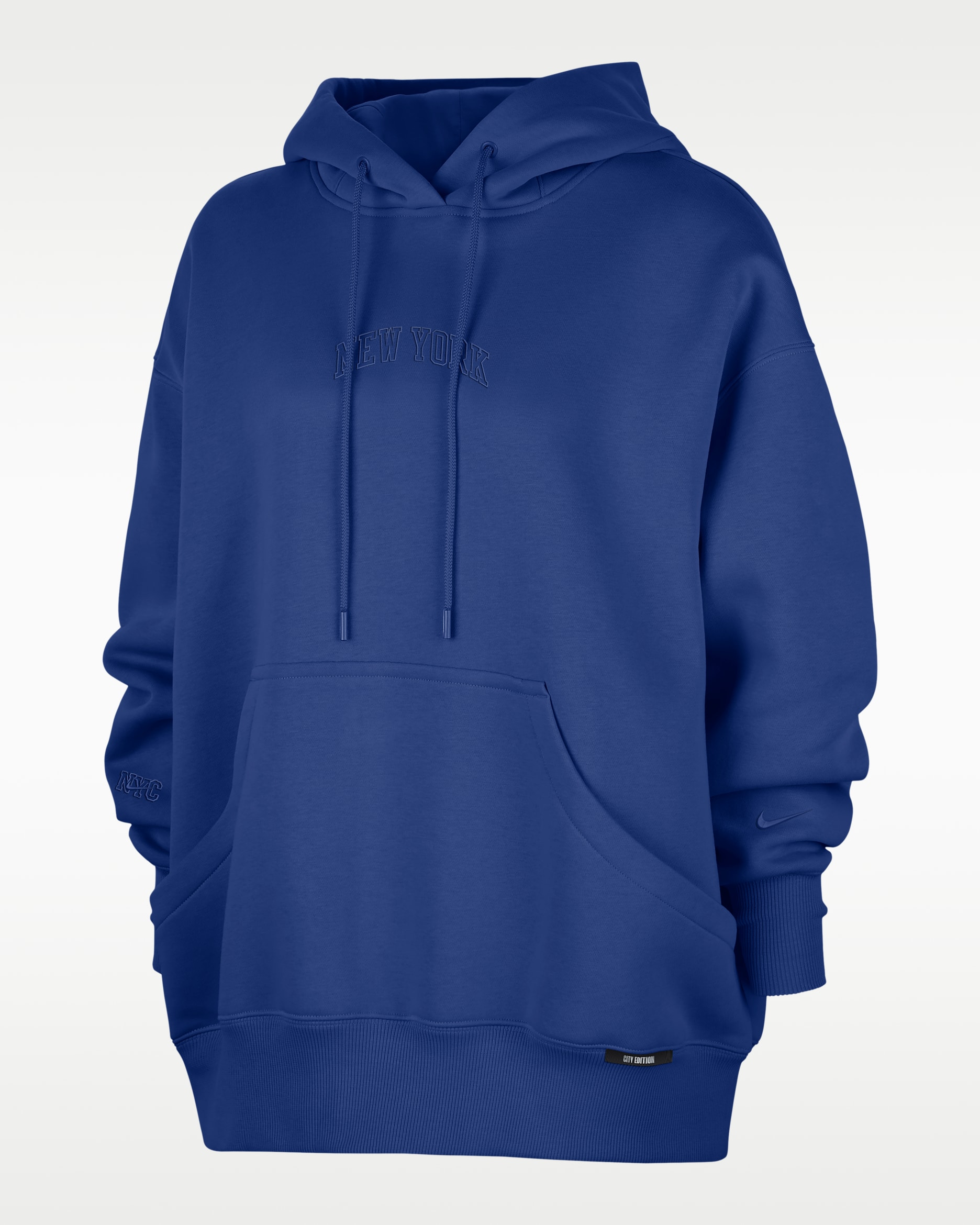 Sudadera con capucha Phoenix Fleece Nike de la NBA premium New York Knicks City Edition - Mujer - Azul enérgico