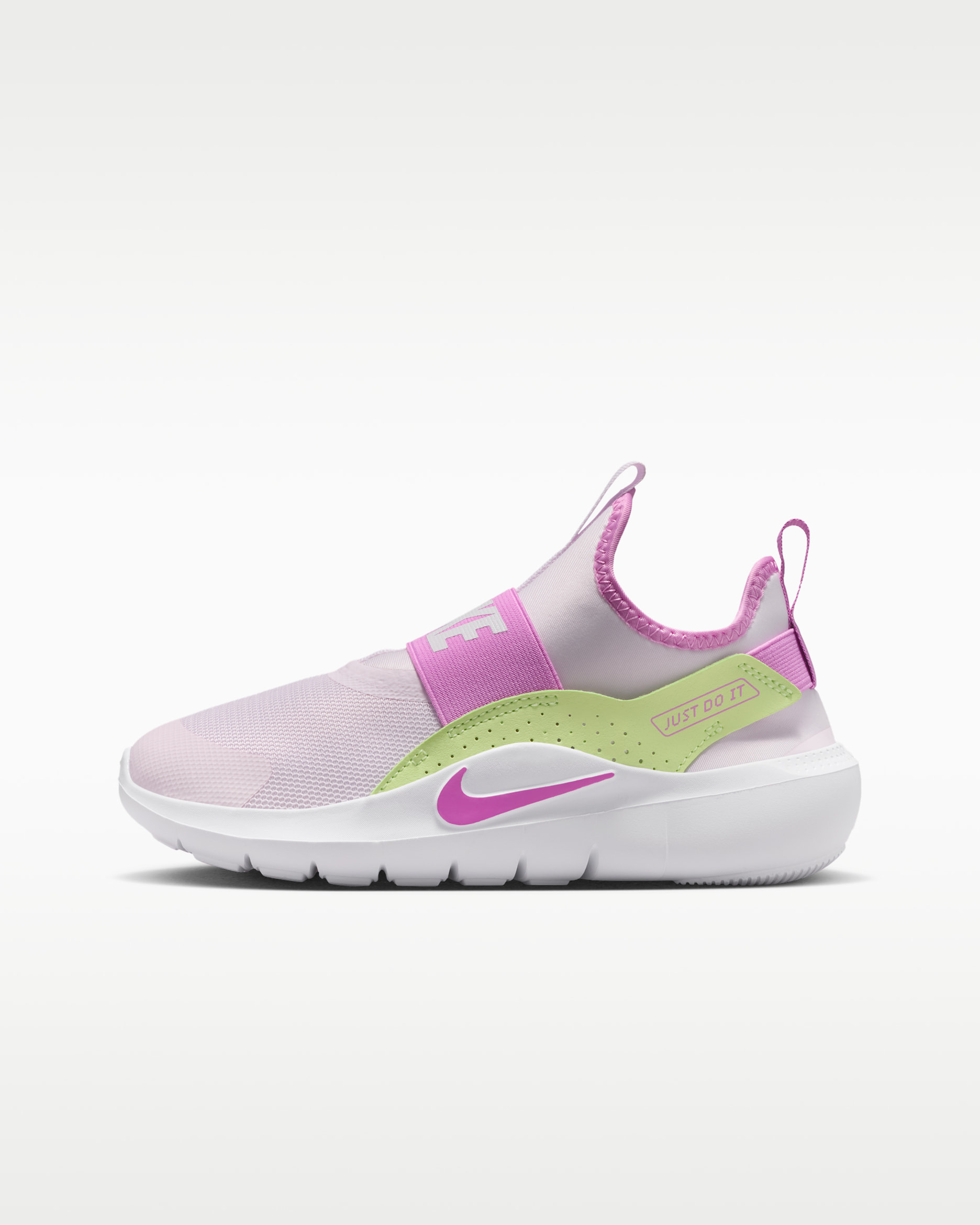 Tenis de correr para niños grandes Nike Flex Runner 4 - Violeta claro/Lima líquida claro/Blanco/Magenta claro
