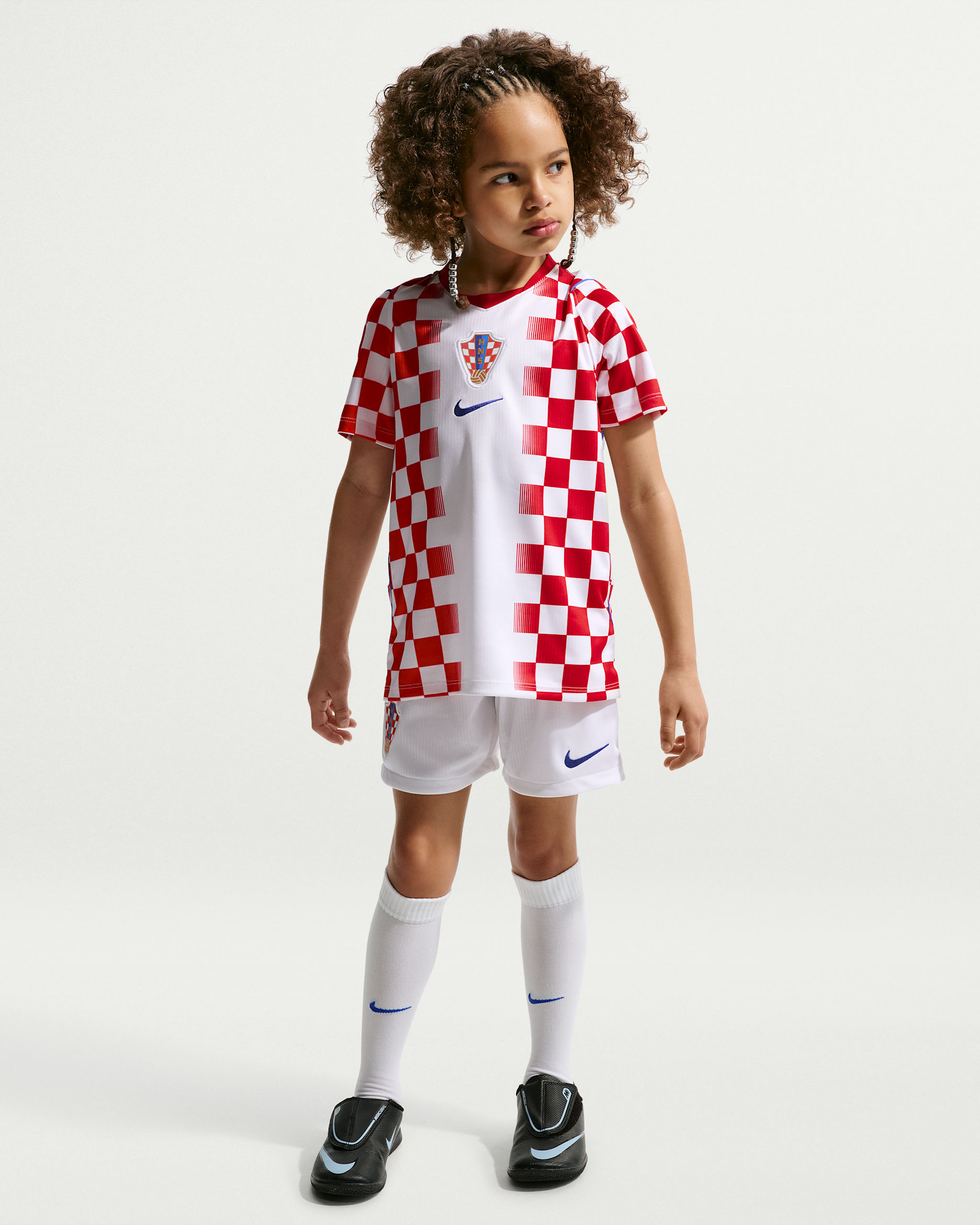 Croatia 2026 Younger Kids' Nike Football Replica 3-Piece Kit - White/University Red/Hyper Royal