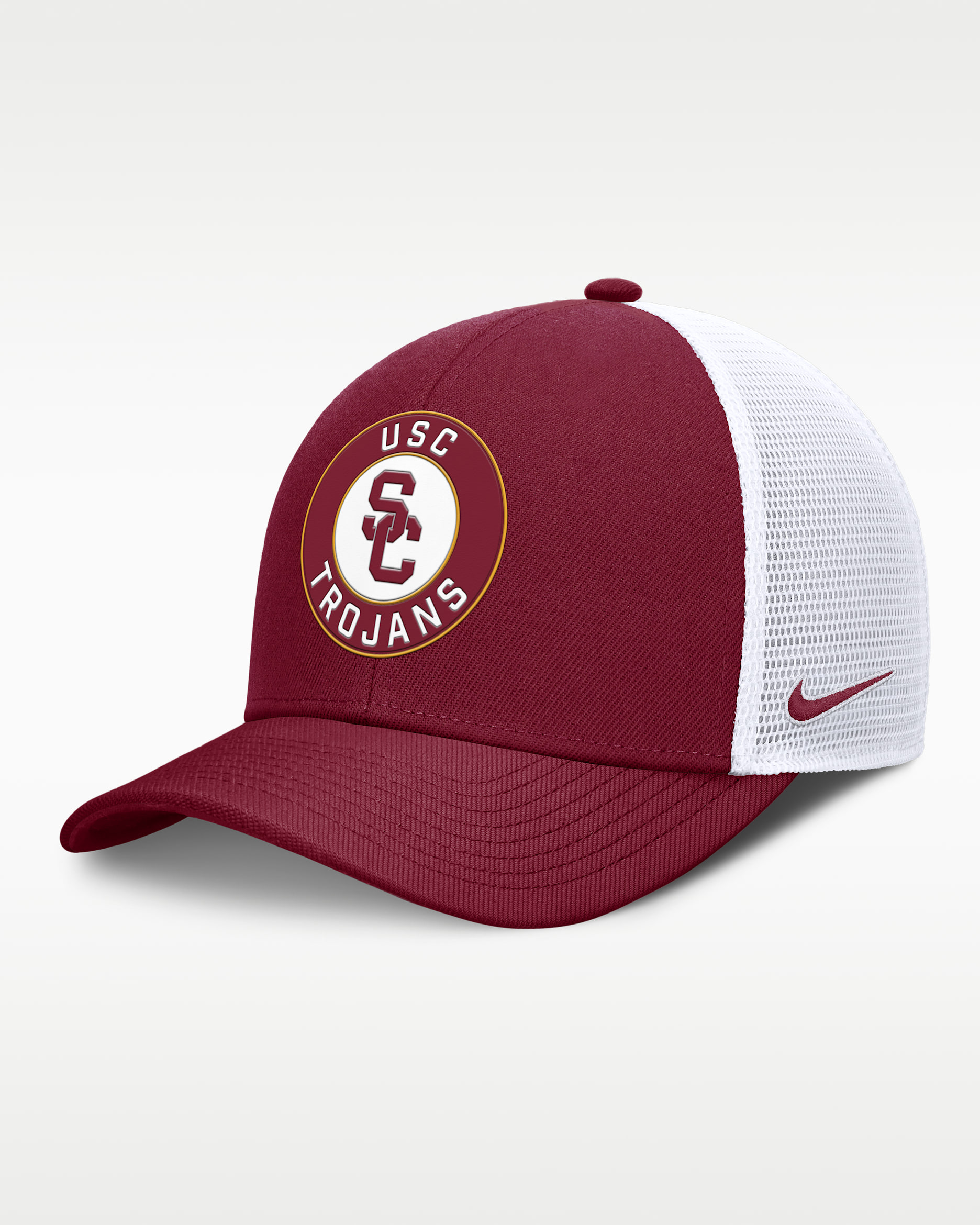 USC Primetime Rise Men's Nike Dri-FIT College Trucker Adjustable Hat - Crimson