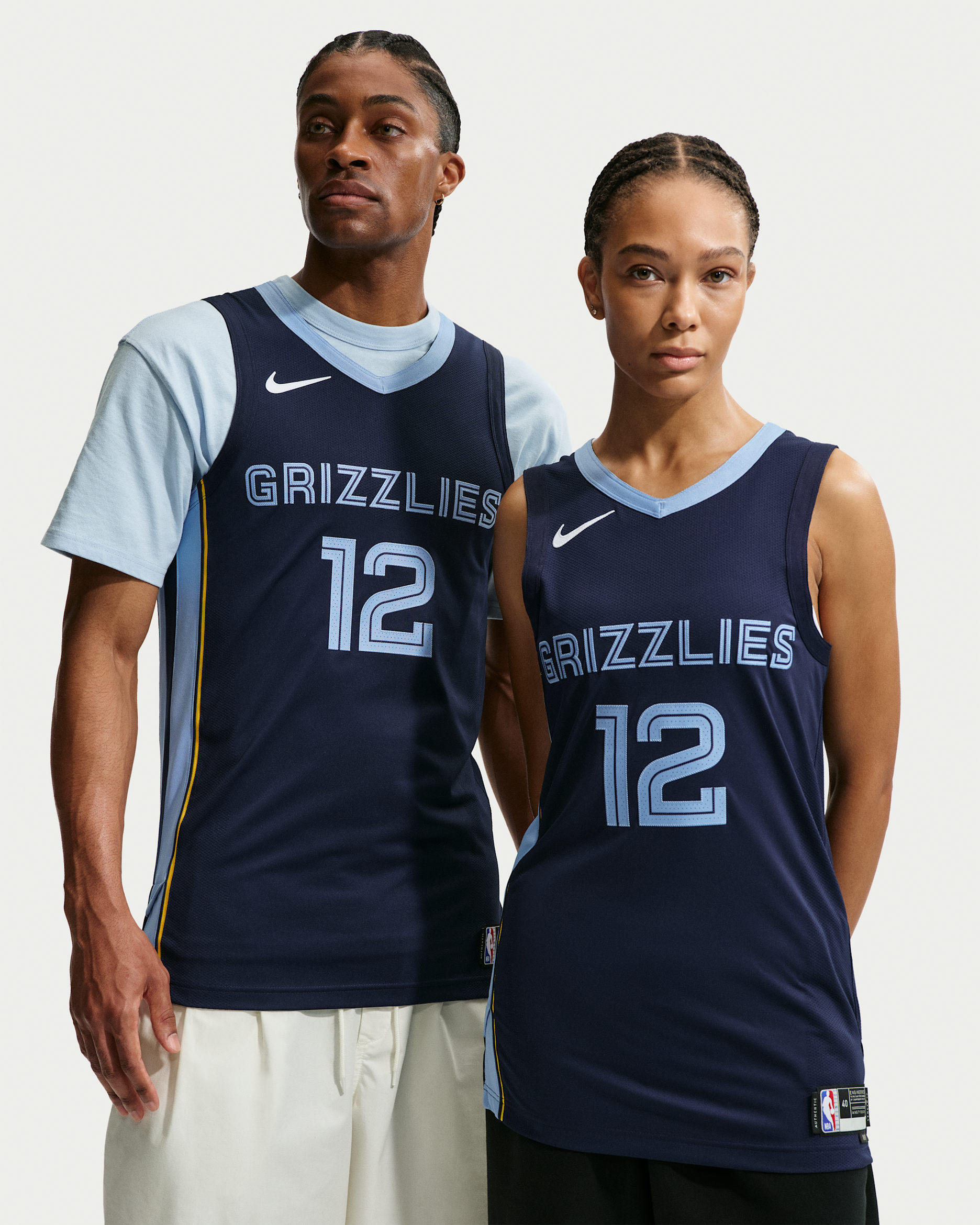 Jersey Nike de la NBA Authentic para hombre Grizzlies Icon Edition 2020 - Azul marino universitario