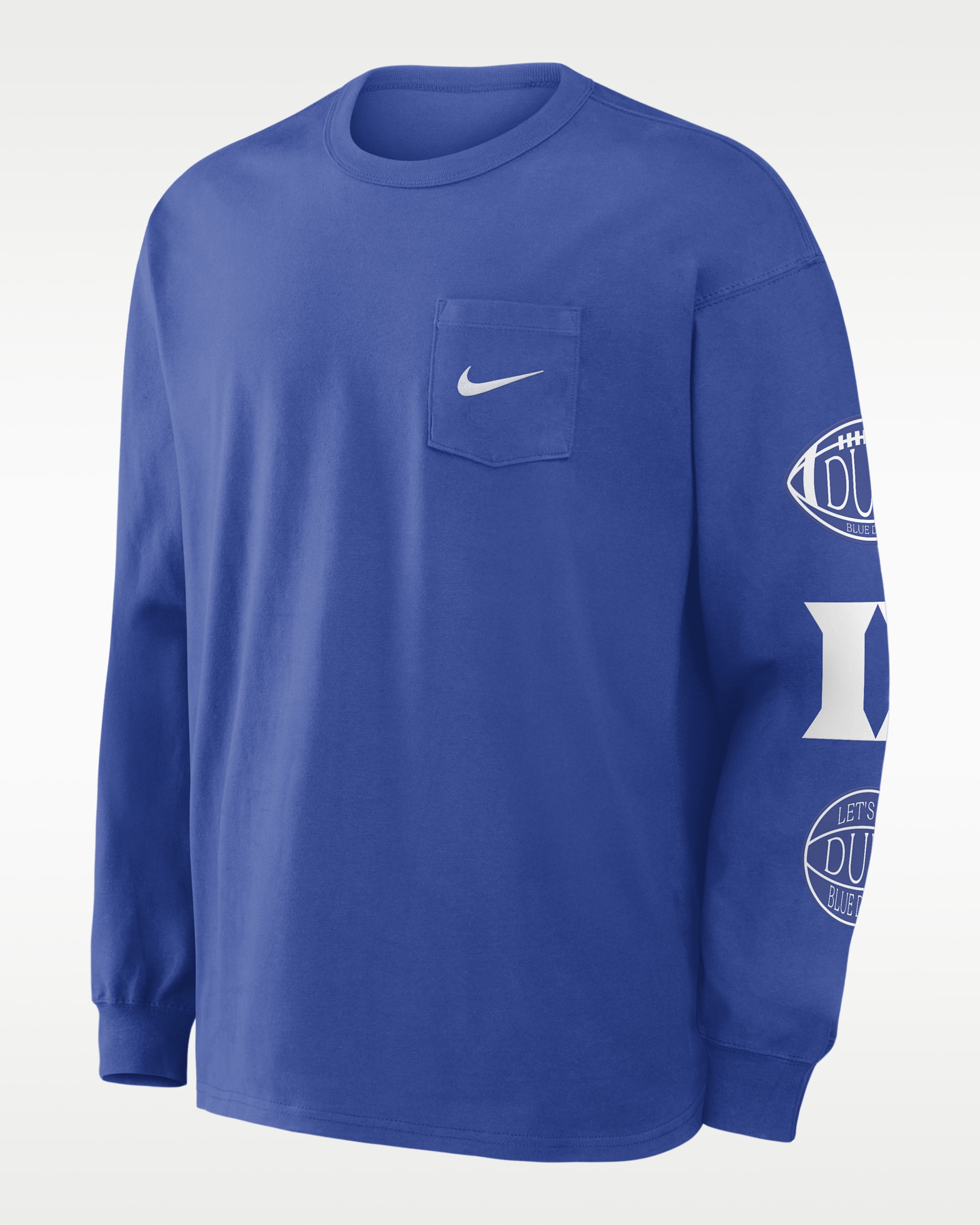 Duke Academic Max90 Pocket Men's Nike College Long-Sleeve T-Shirt - Royal