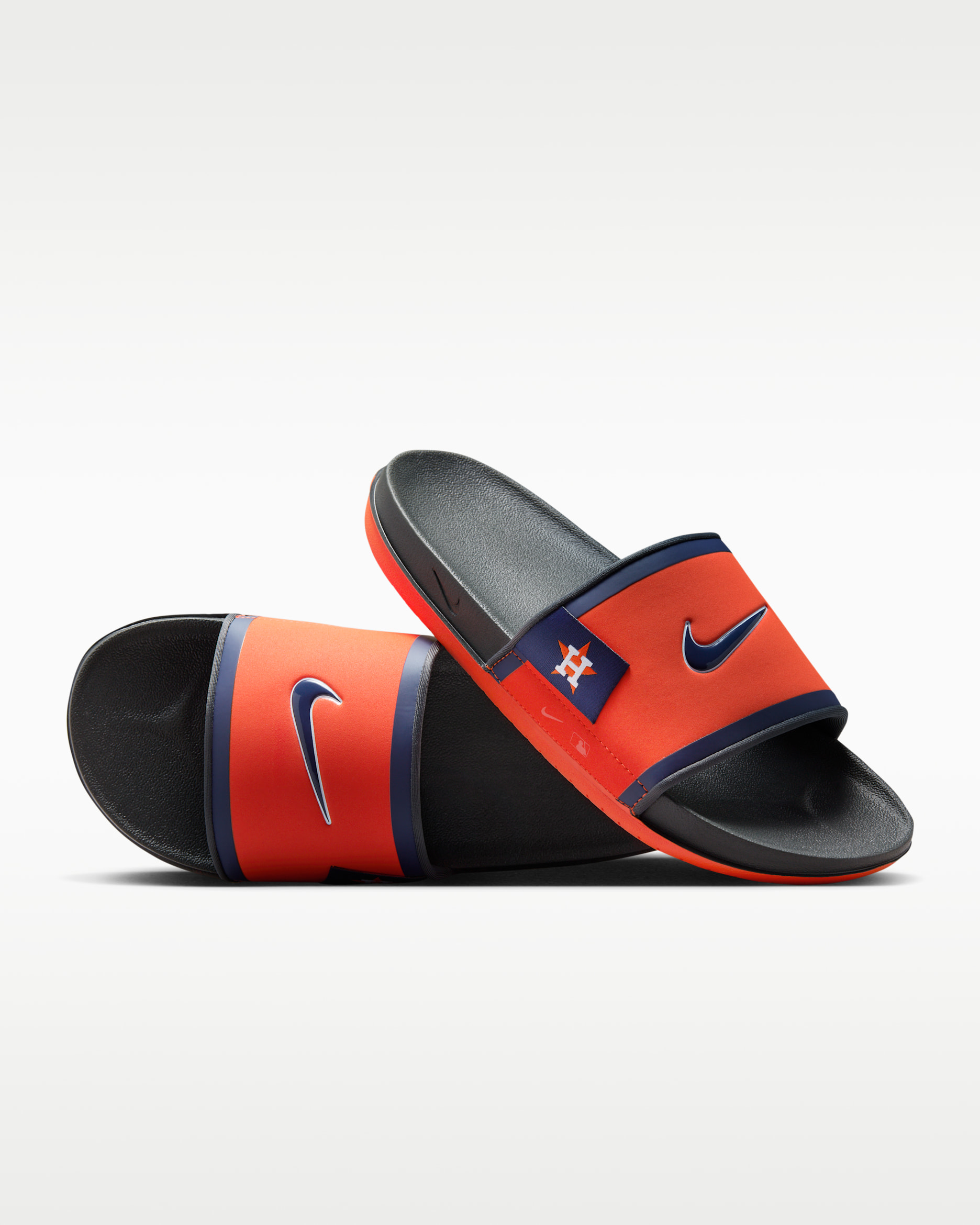 Nike Offcourt (Houston Astros) Offcourt Slides - Team Orange/Dark Smoke Grey/Midnight Navy