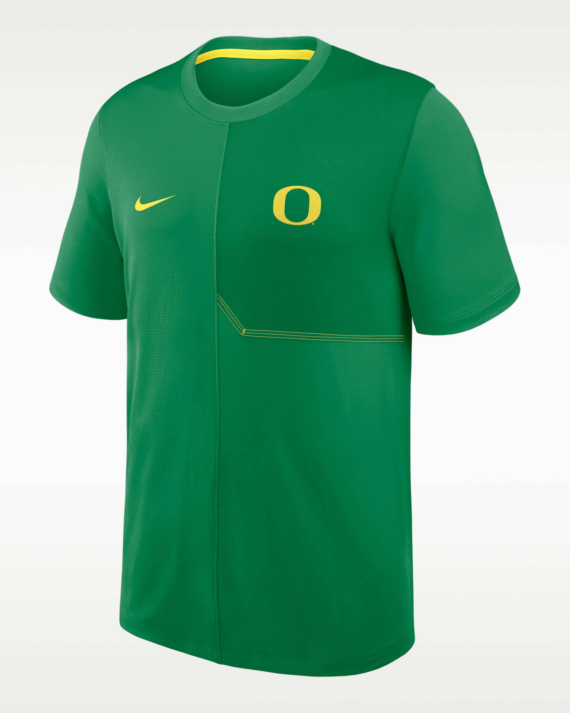 Oregon Sideline Coach Men's Nike Dri-FIT College Top - Apple Green/Yellow Strike