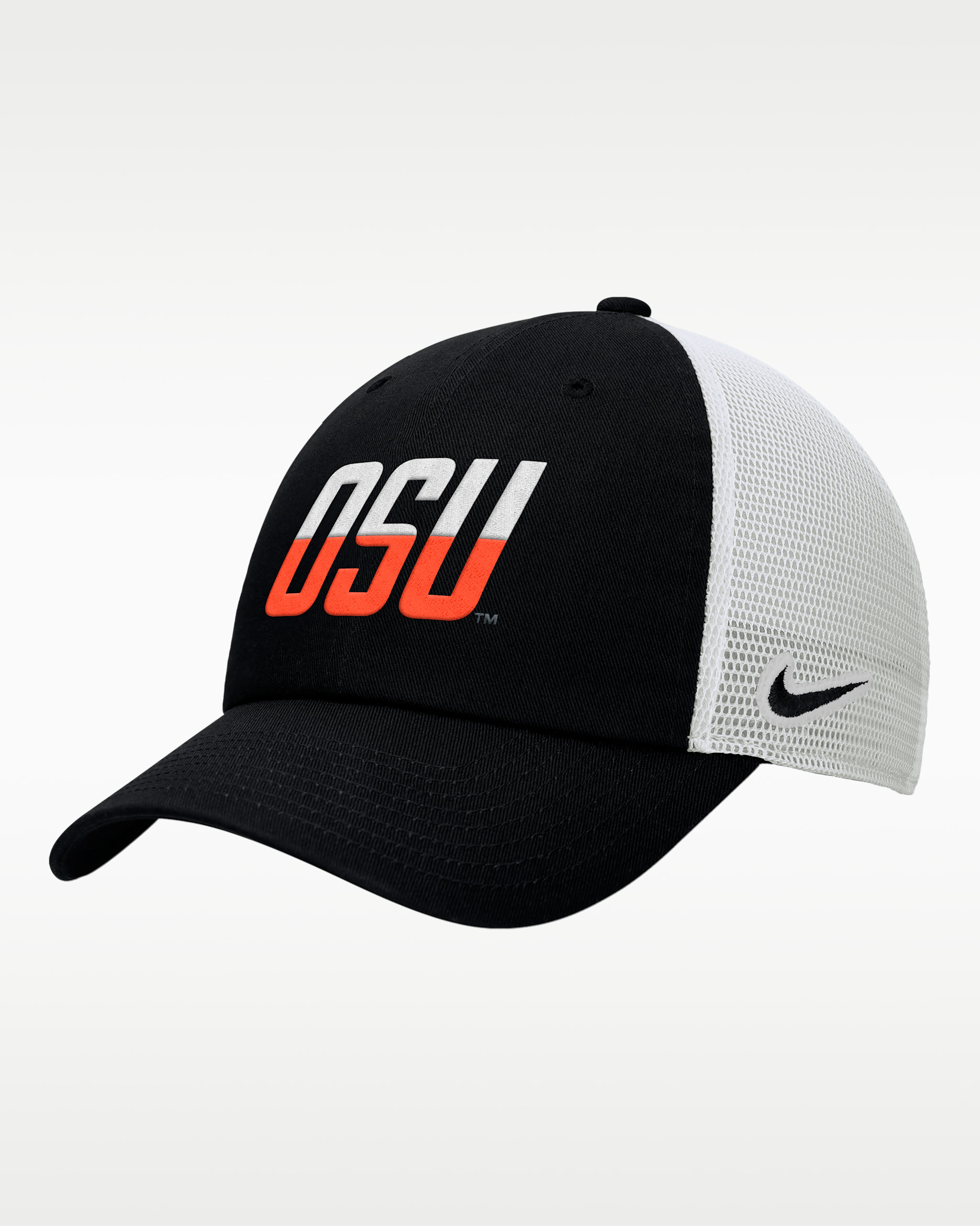 Gorra de rejilla sin estructura Nike College (Oregon State) - Negro