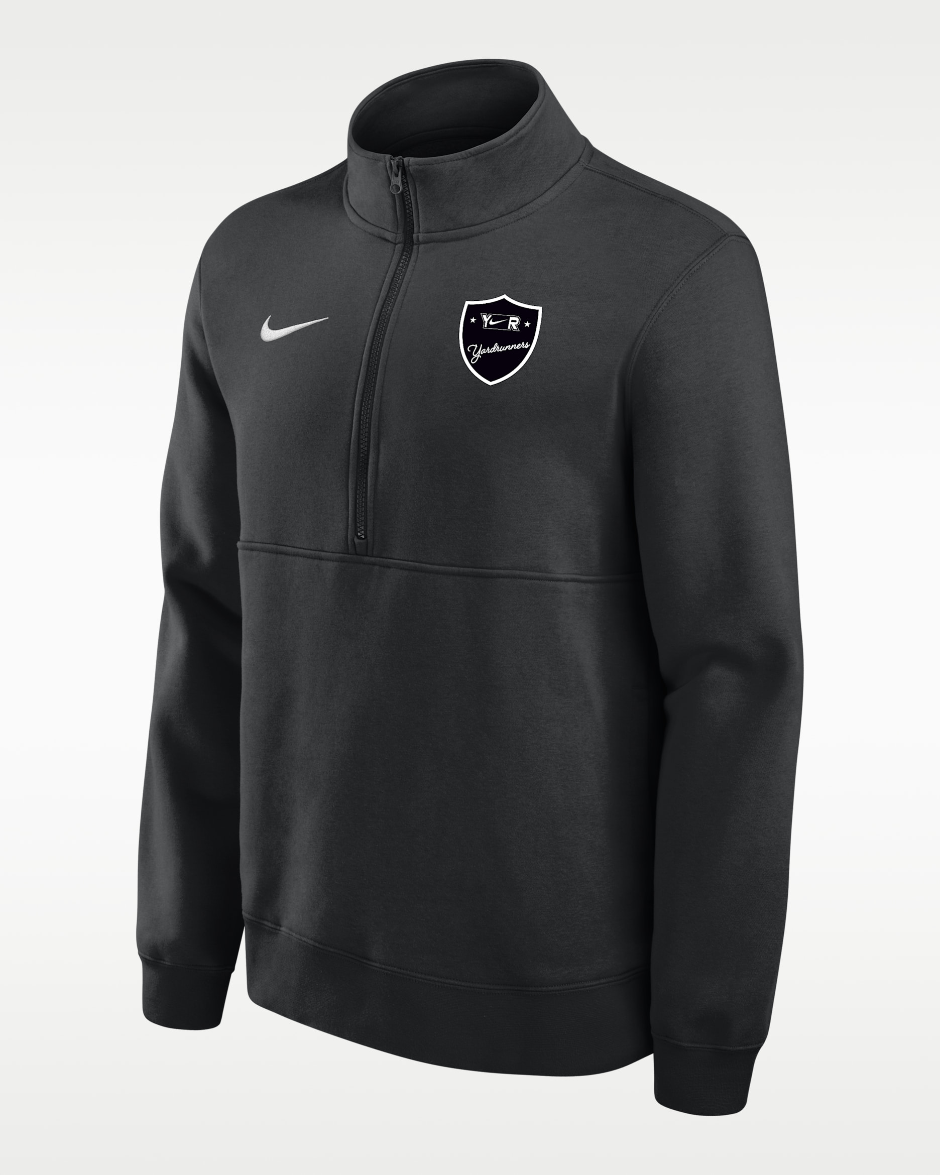 Sudadera con cierre de 1/4 Club Fleece para hombre Nike College (Yardrunners - Negro