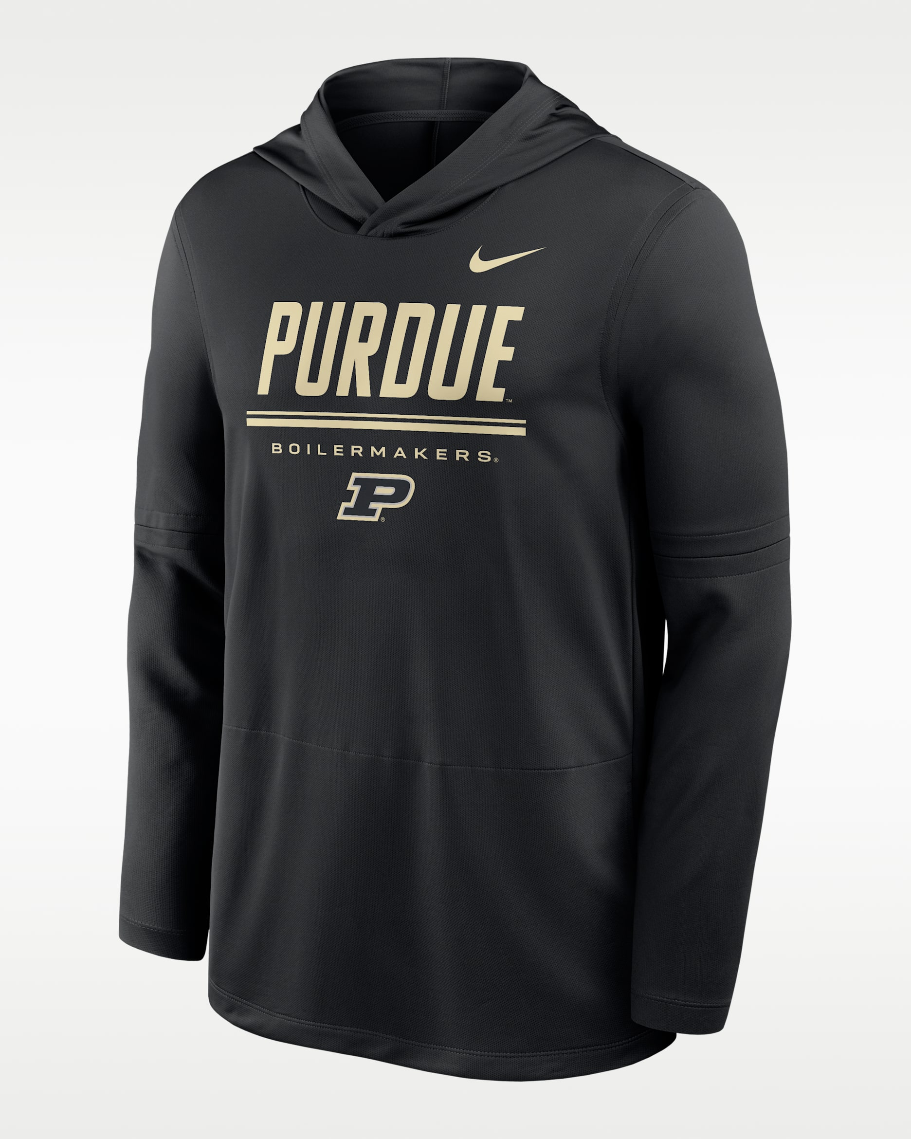 Sudadera con gorro Dri-FIT ligera para hombre Nike College (Purdue) - Negro