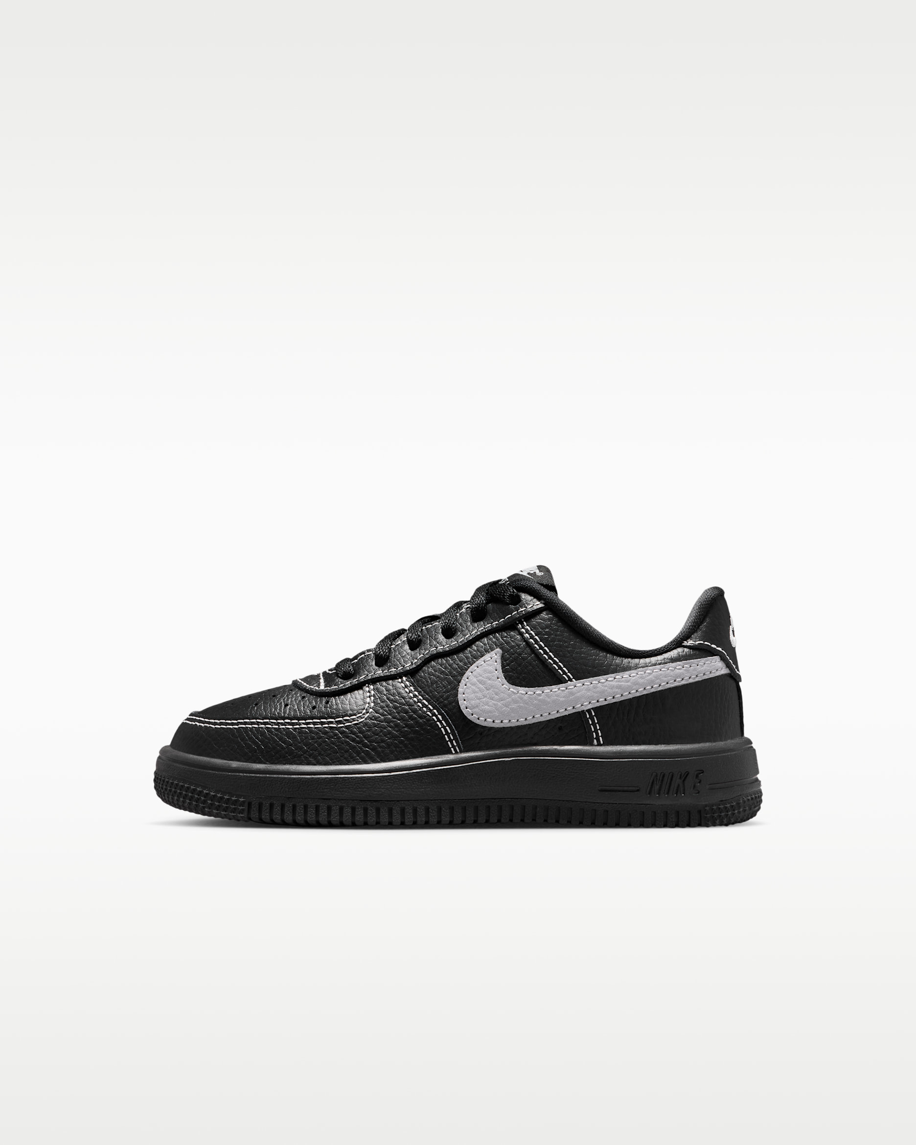 Tenis para niños de preescolar Nike Force 1 Low LV8 3 - Negro/Negro/Negro/Gris lobo